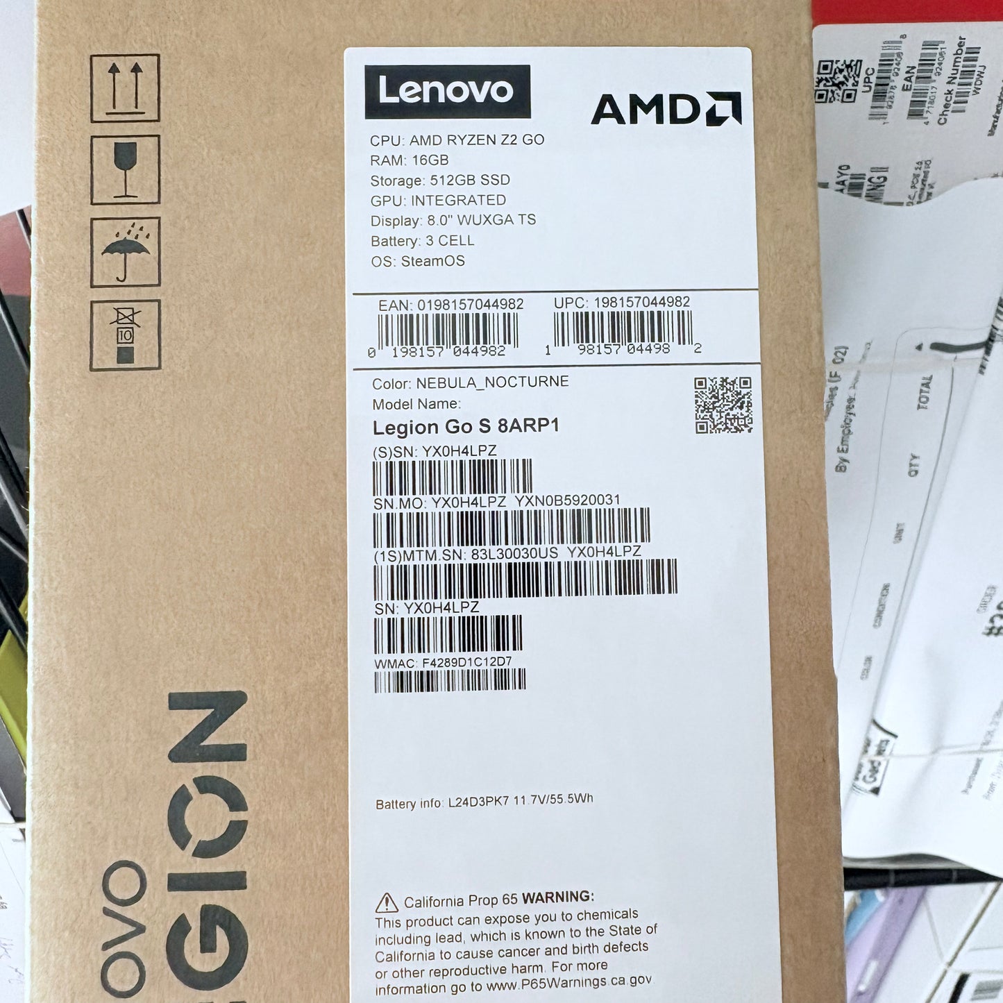 Lenovo Legion Go S 8ARP1 512GB Blue Portable Video Game System