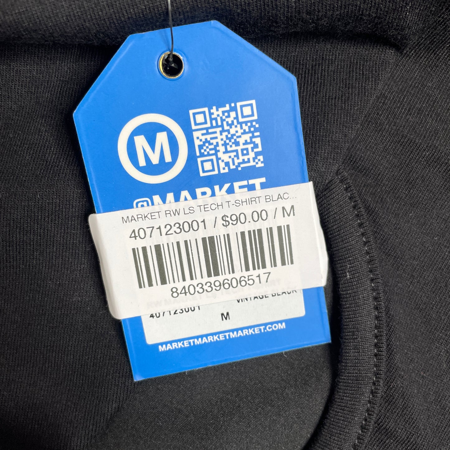 Market Random Workshop LS Tech T-Shirt Vintage Black 407123001