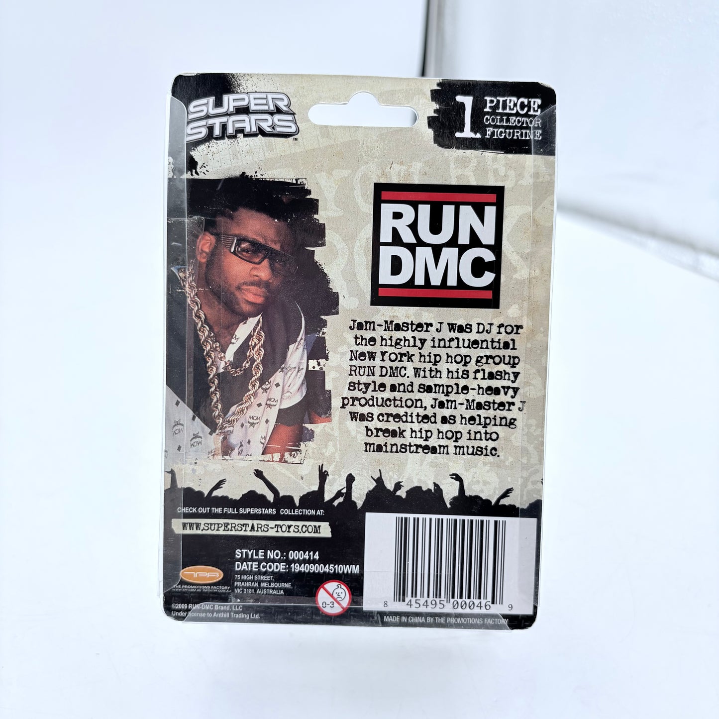 Super Stars Series 2 Jam-Master J RUN DMC Collectible Figure 2009 New In Box