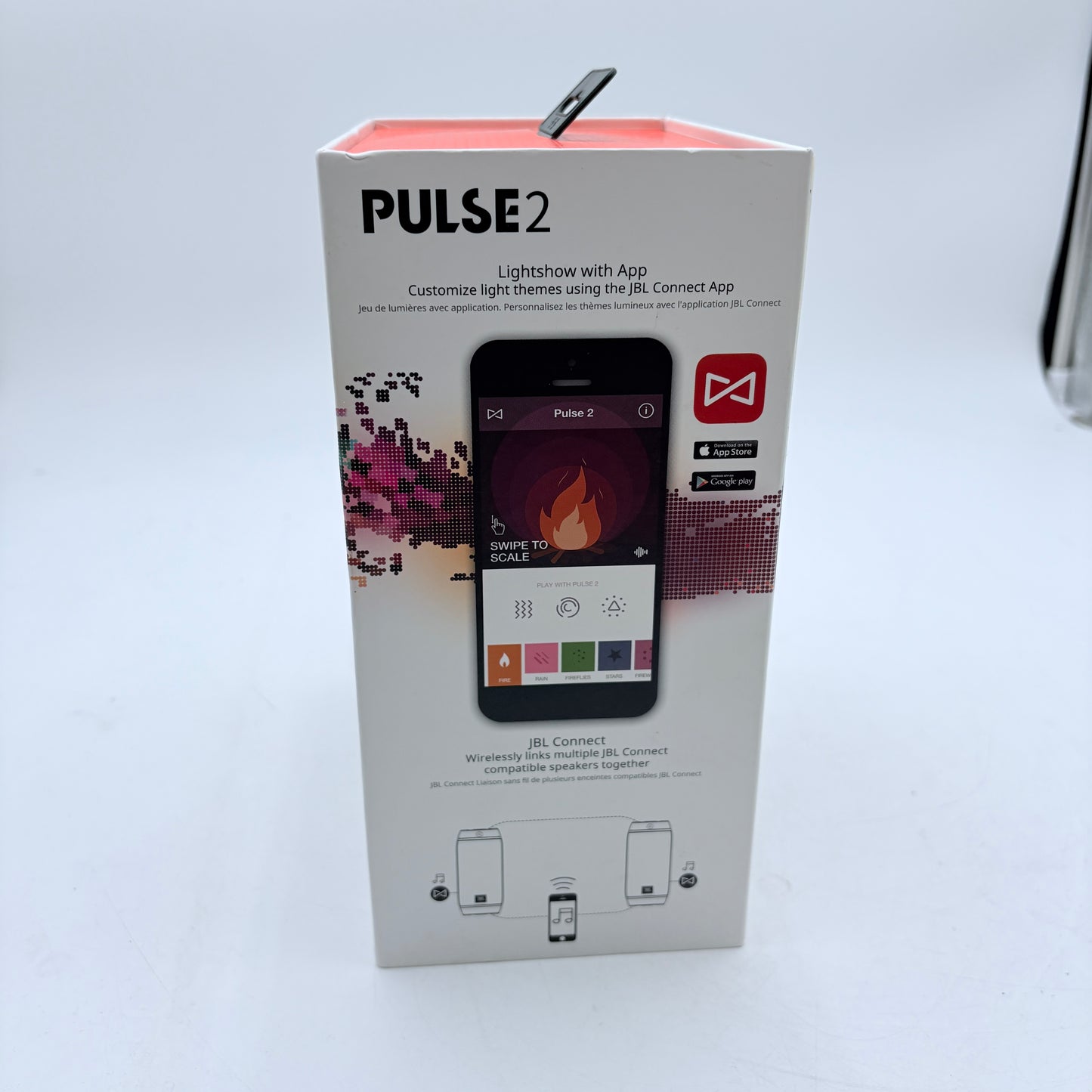 JBL Pulse 2 2015 Bluetooth Speaker With Box For Parts or Repair READ