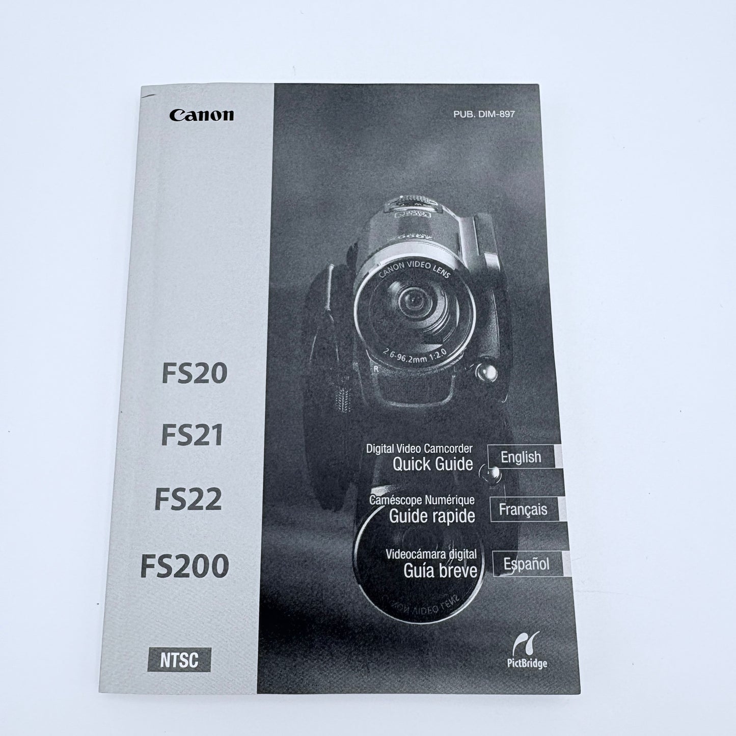 Canon FS200 Digital Video Camcorder Silver Used with Box and Accessories