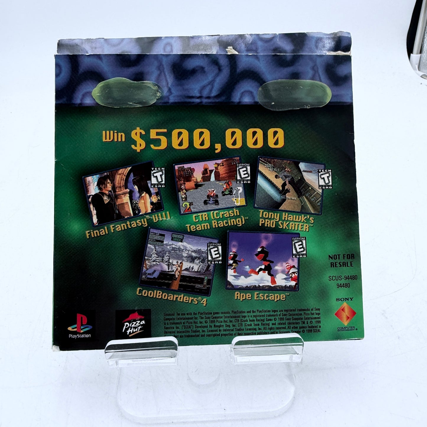 PlayStation Pizza Hut Demo Disc One Complete Sony PS1 Demo Disc