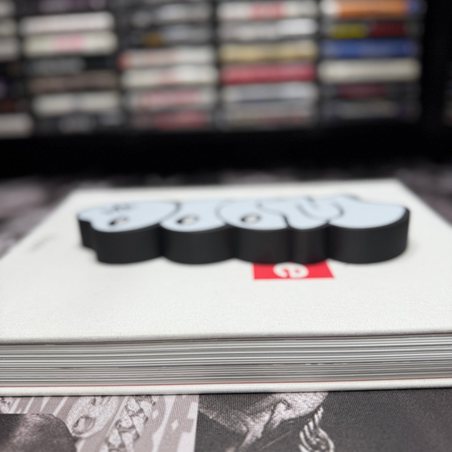 MF DOOM Graffiti Tag Decor in White/Grey/Black