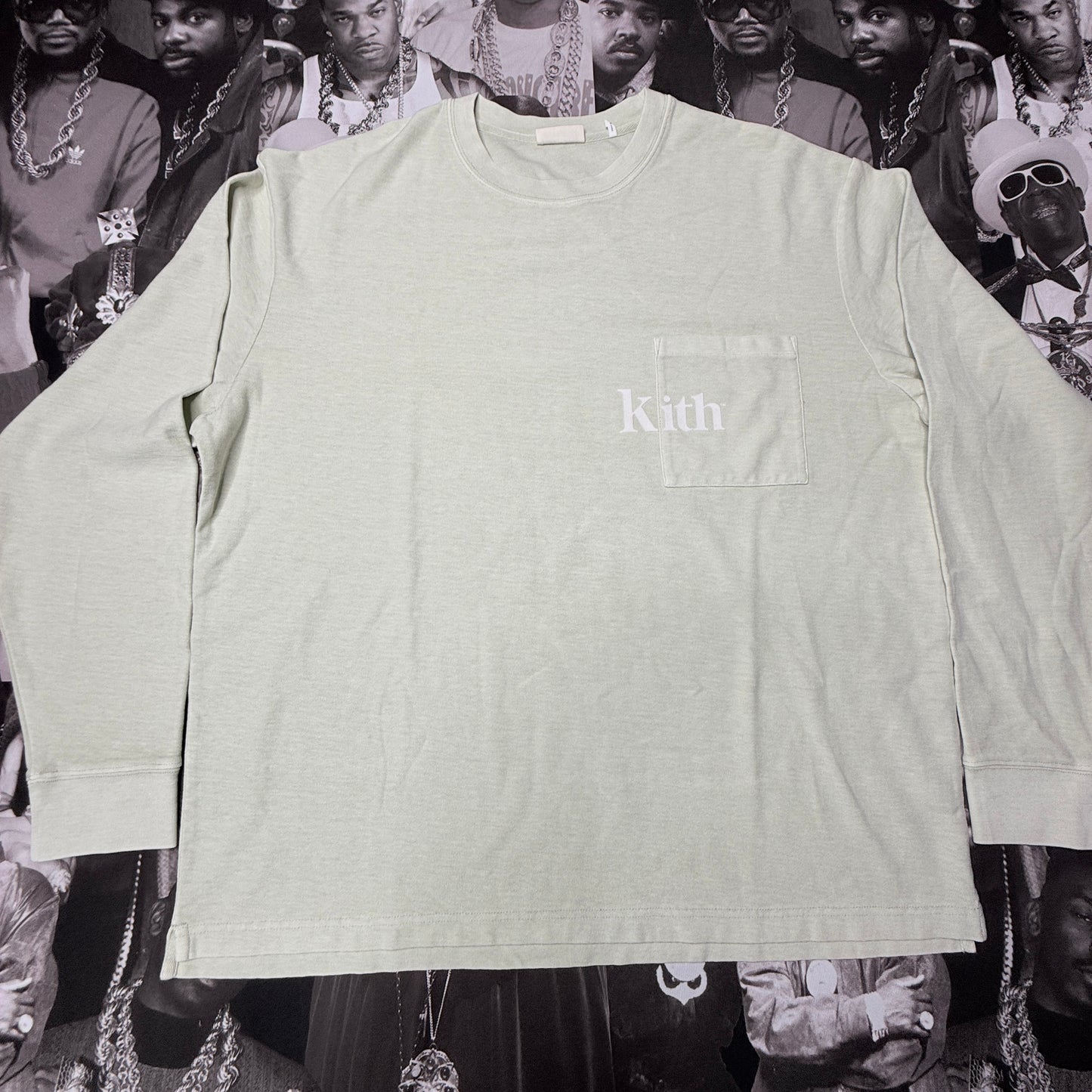 Kith Long Sleeve Quinn Tee Mint Green sz XL