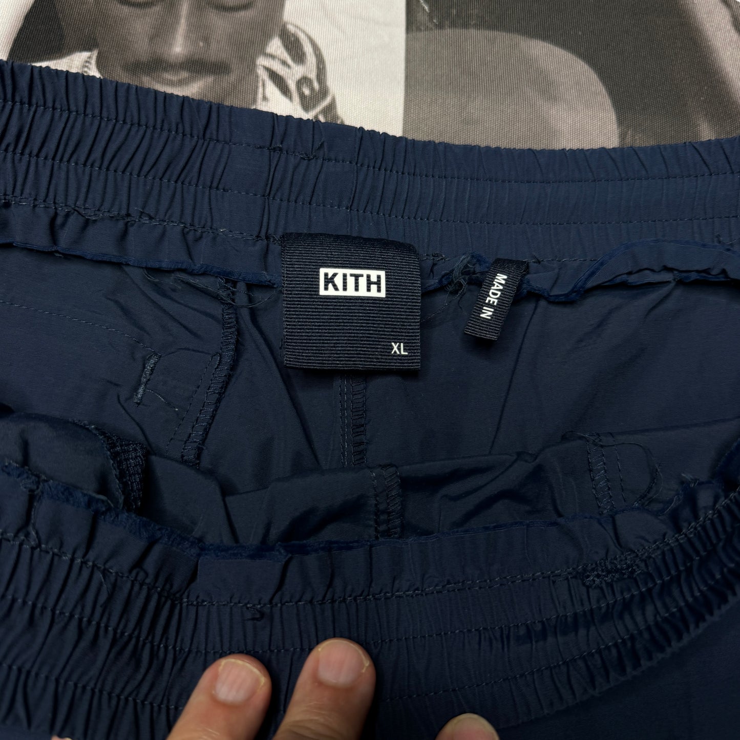 Kith Nylon Cargo Shorts w/ Zip Pockets Sz XL Navy