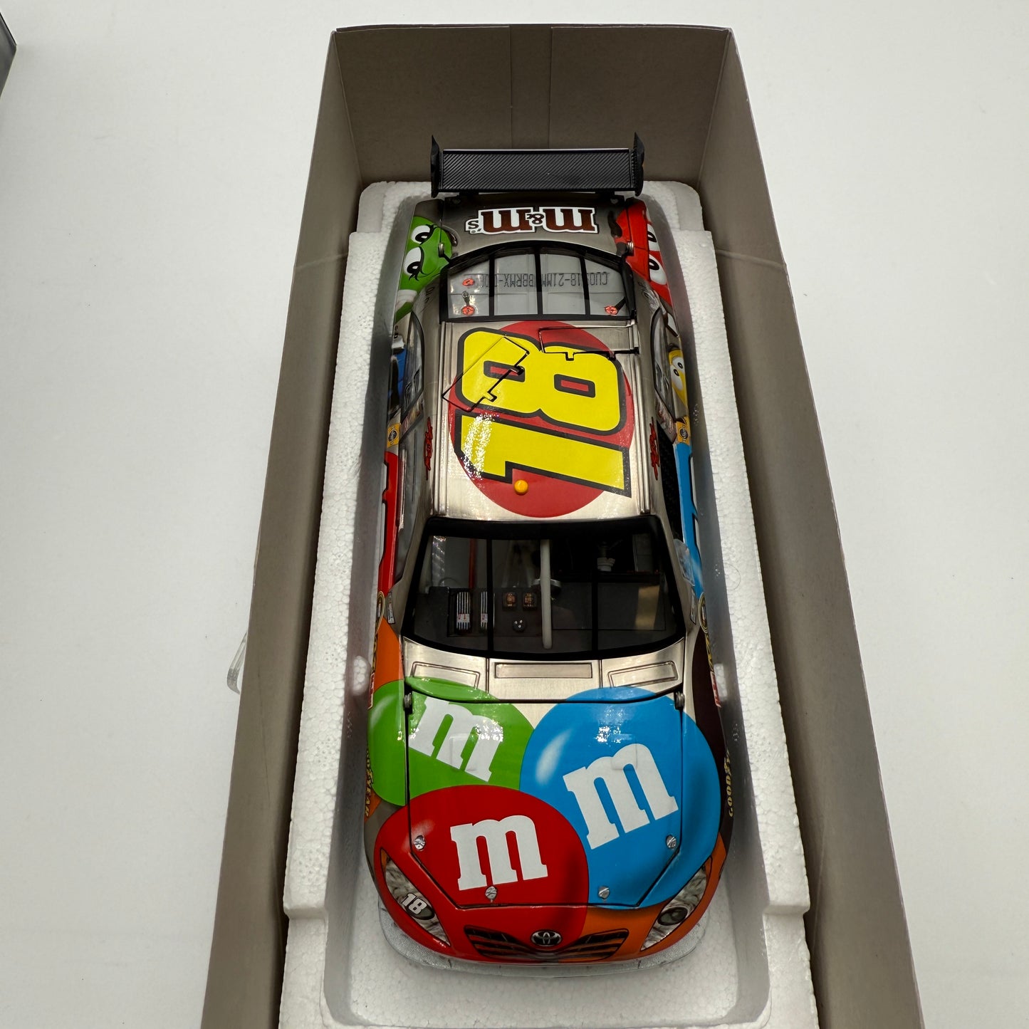 Action Racing Kyle Busch #18 M&Ms 2009 Toyota Camry Brushed Metal Diecast Model - Limited Edition