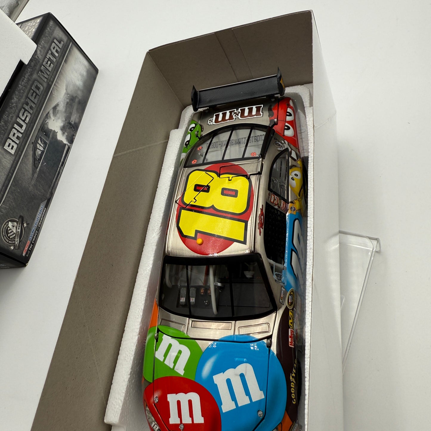 Action Racing Kyle Busch #18 M&Ms 2009 Toyota Camry Brushed Metal Diecast Model - Limited Edition