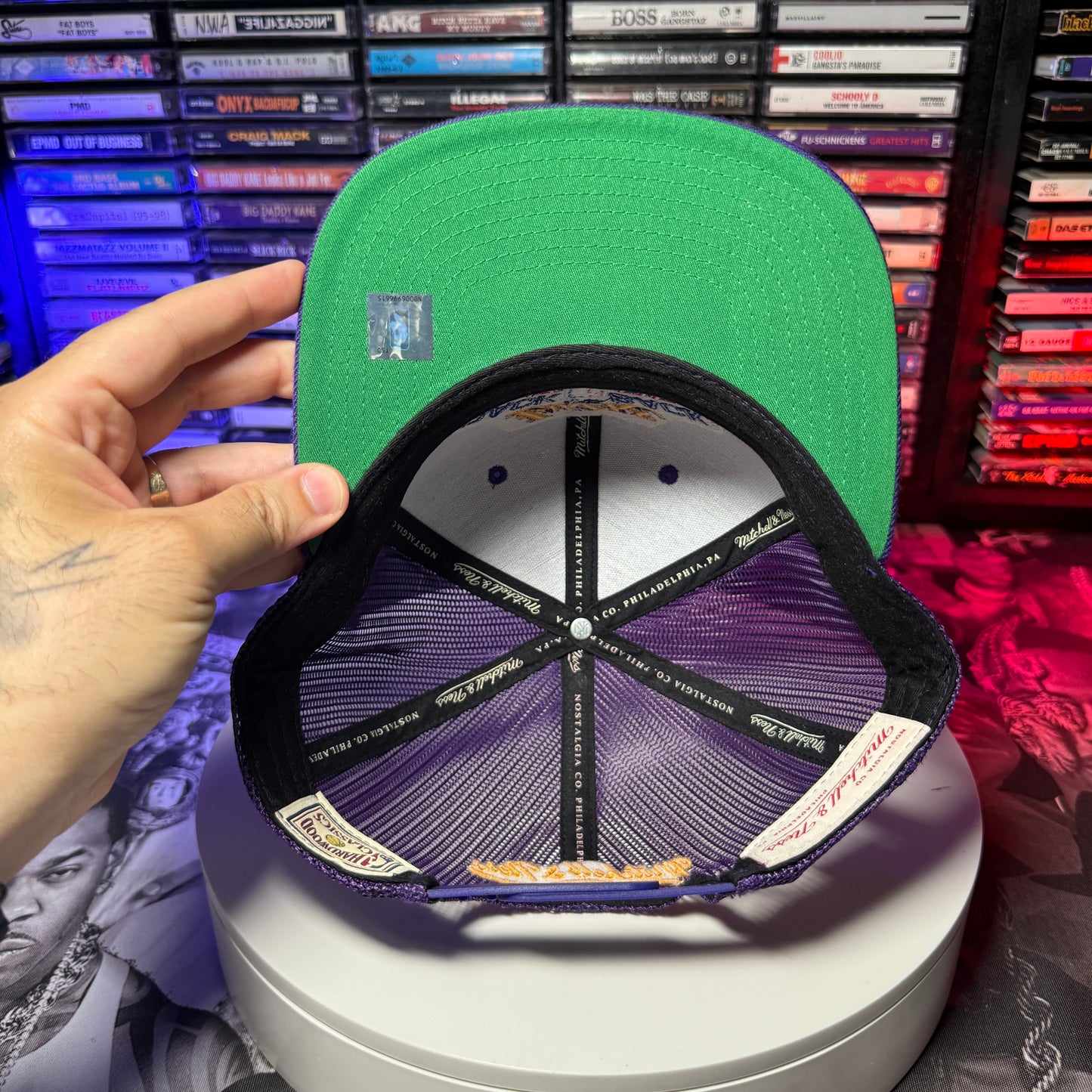 Los Angeles Lakers Mitchell & Ness HWC 87 88 Back To Back Champions Trucker Hat