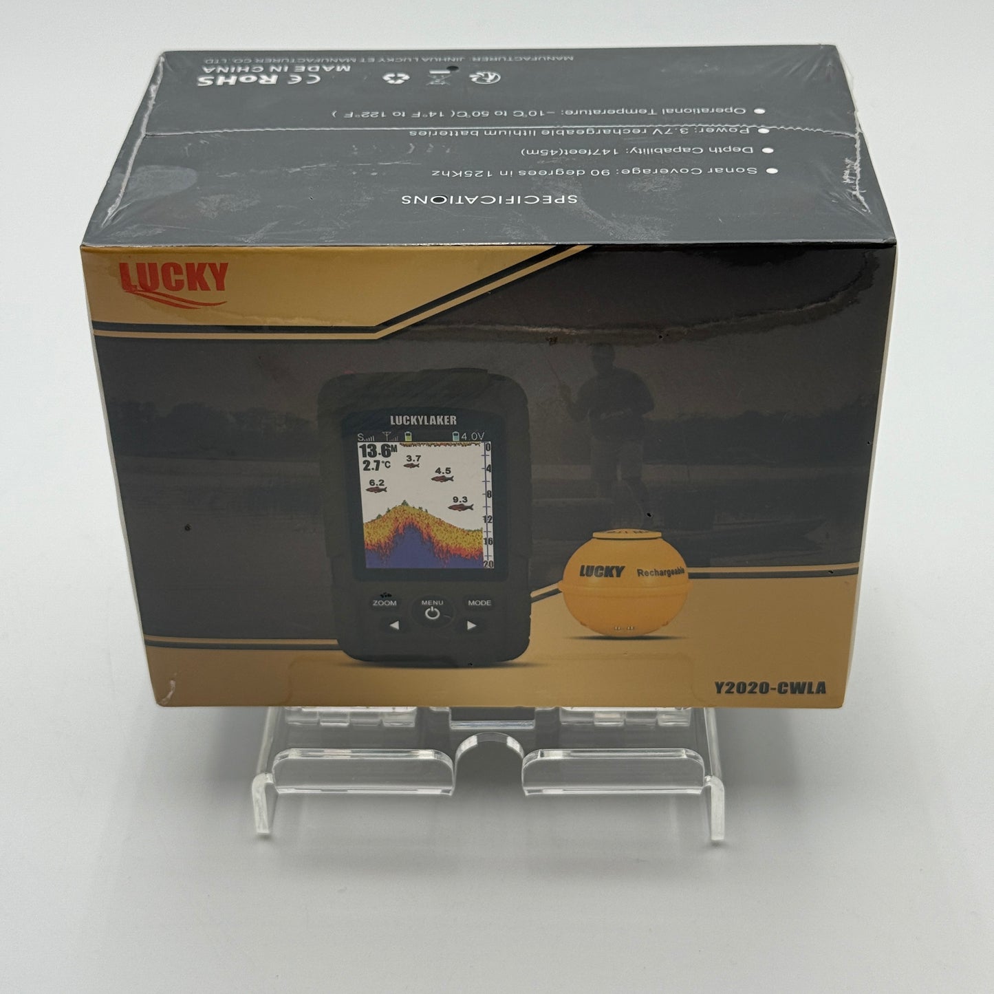 Lucky Portable Sonar Fish Finder Y2020-CWLA Black GPS Navigation