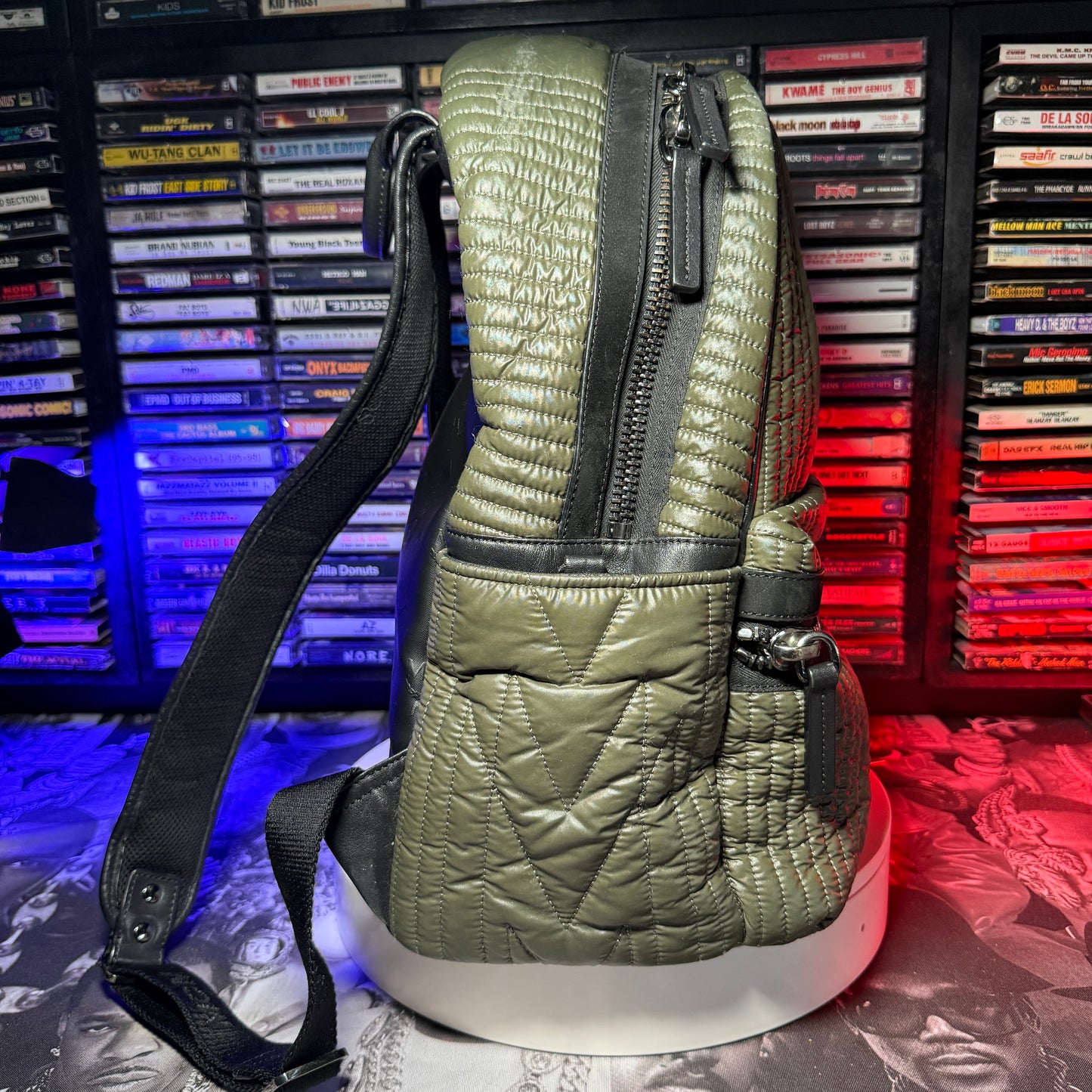 MCM Kissen Quilted Backpack Olive Green MWK5AKS01GK001 10031505