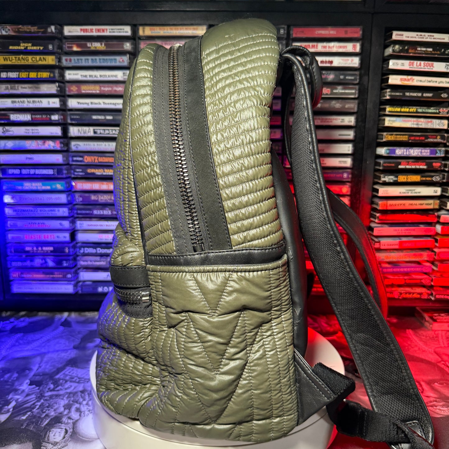 MCM Kissen Quilted Backpack Olive Green MWK5AKS01GK001 10031505