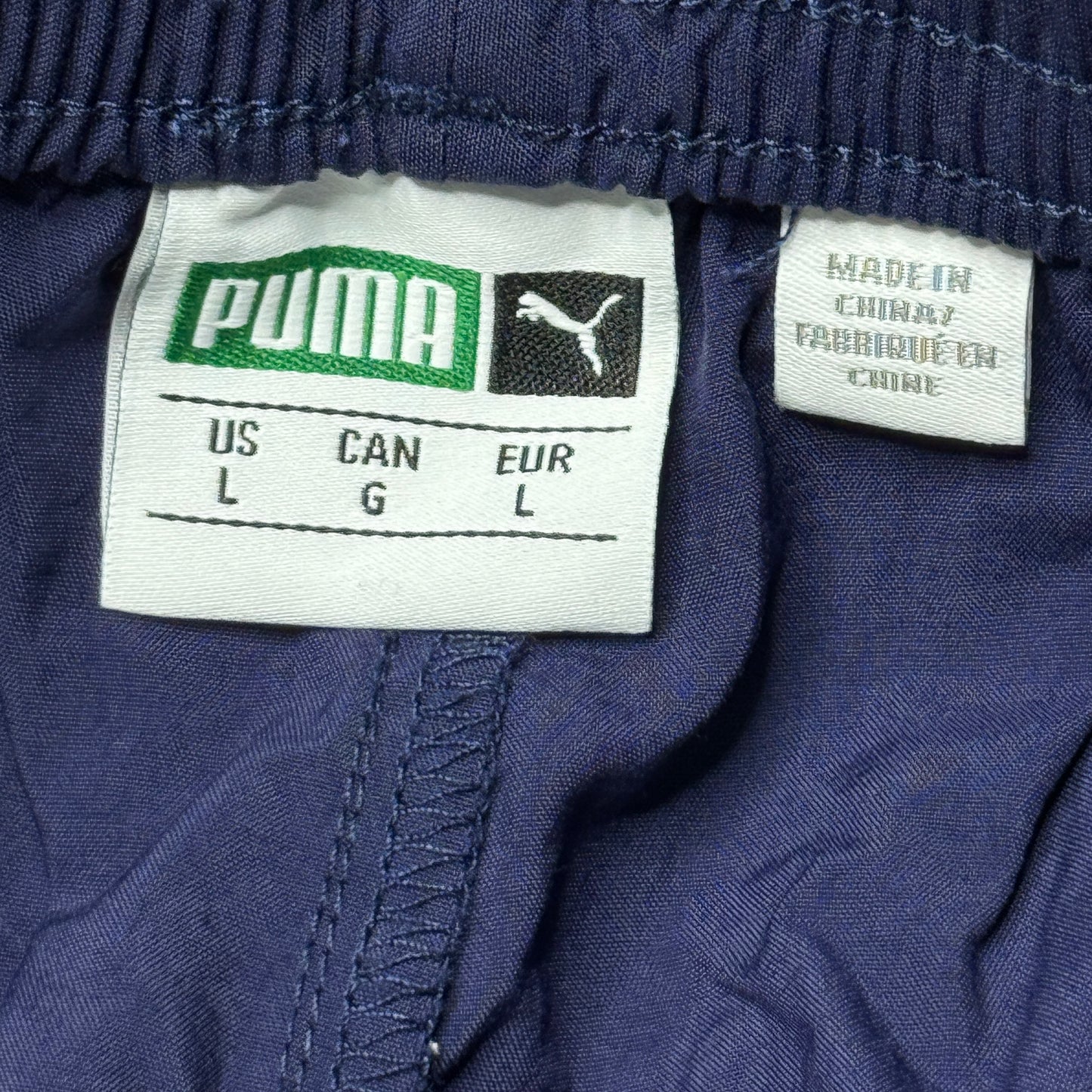 Mens Puma Retro Woven Pants Navy/White Sz Large 576377-06