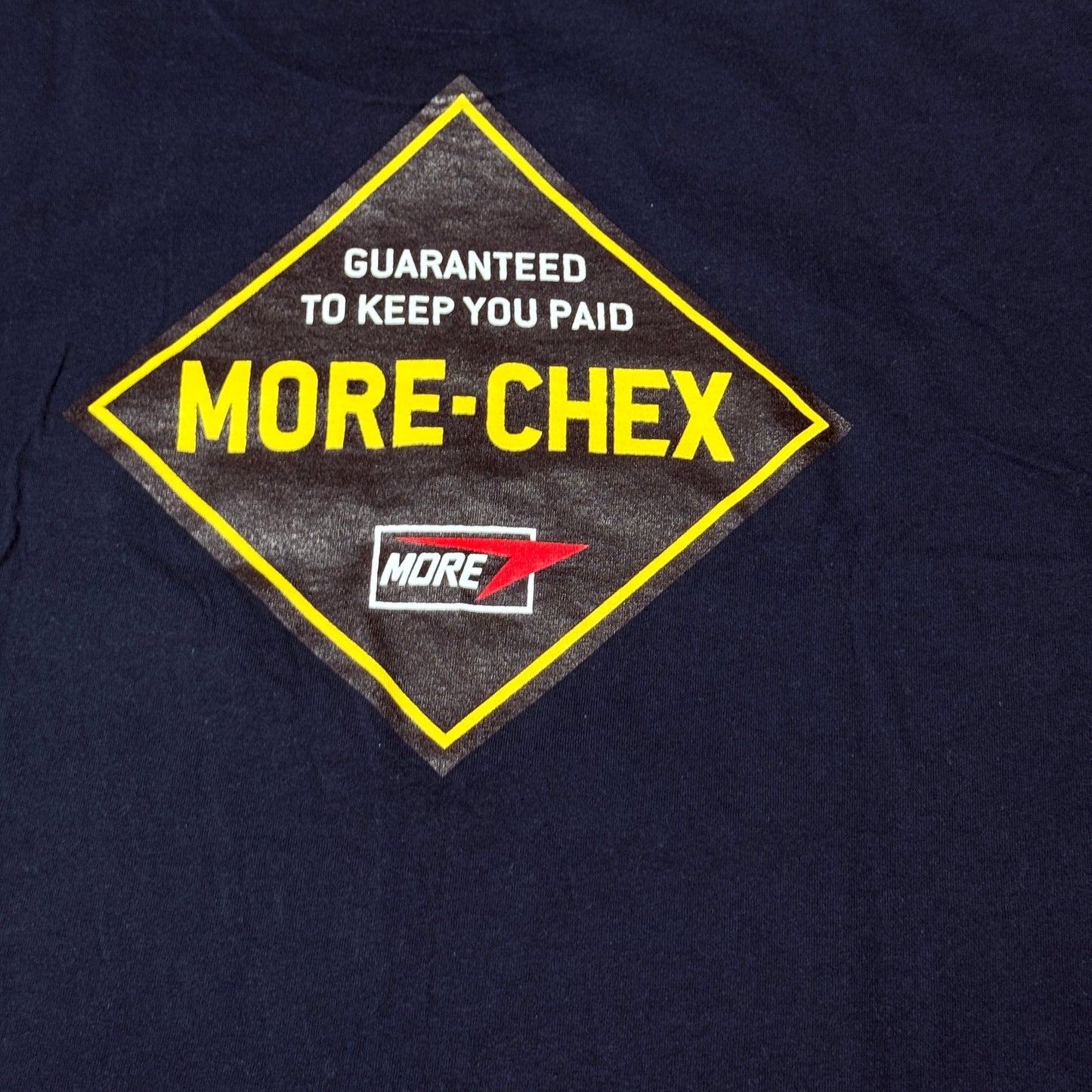More-Chex Paper Chaser Tee sz XL Navy