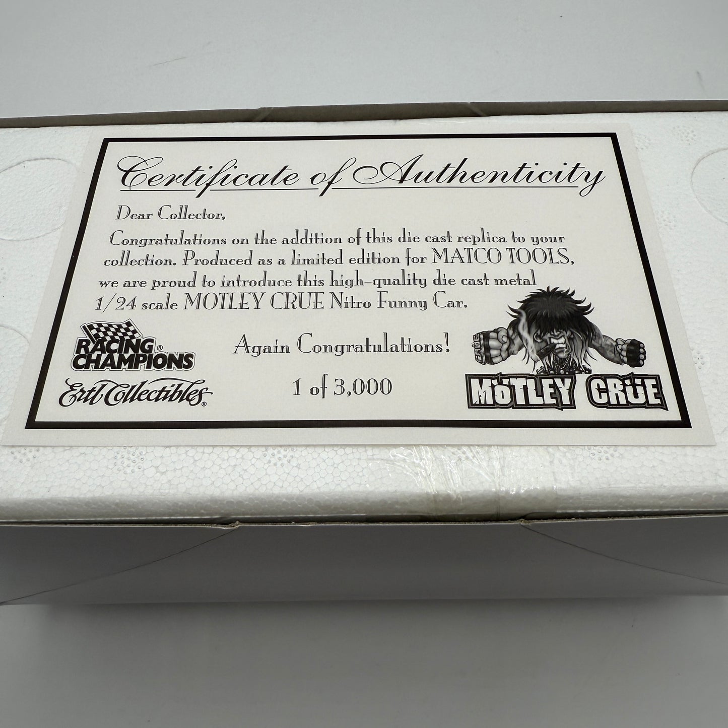 Action Racing Motley Crue Nitro Funny Car Diecast 20 Years of Dirt NIB