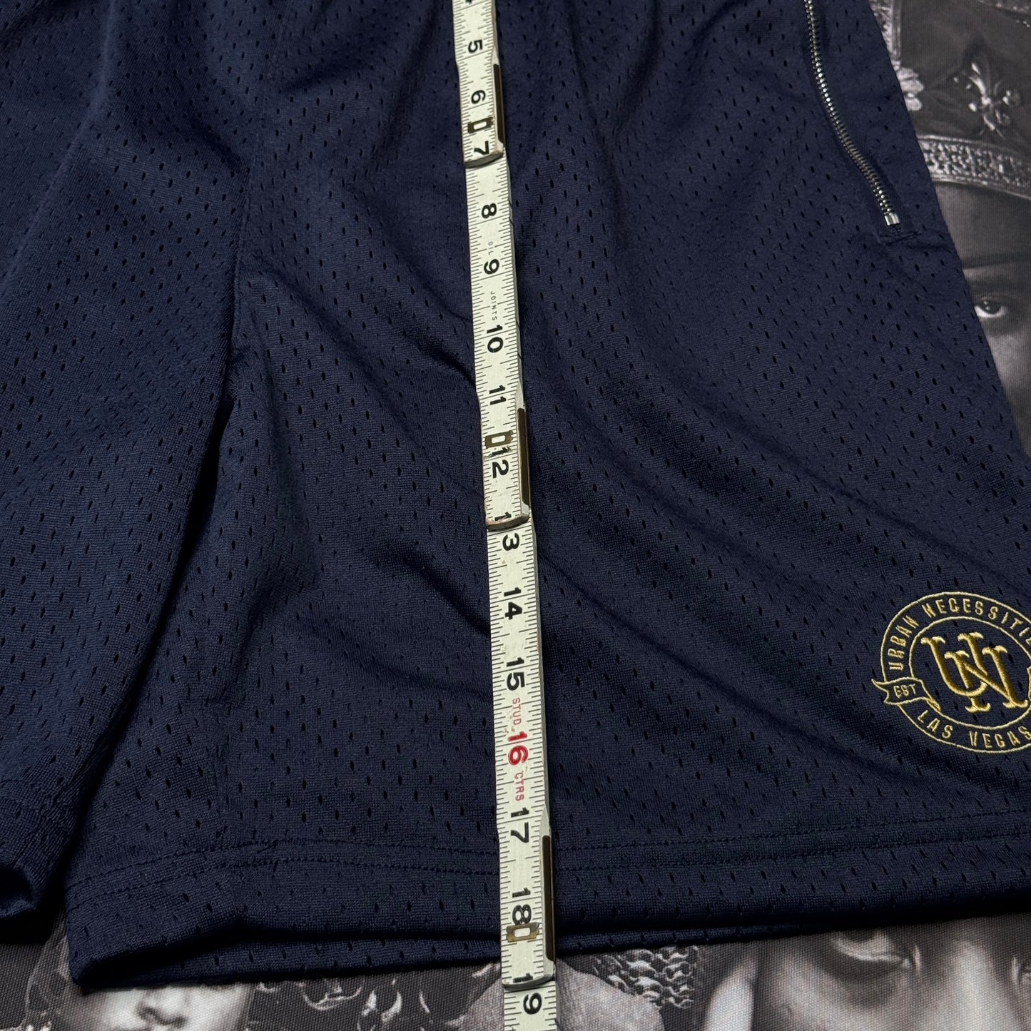 Urban Necessities Las Vegas Basketball Shorts,Mens X-Large, Blue