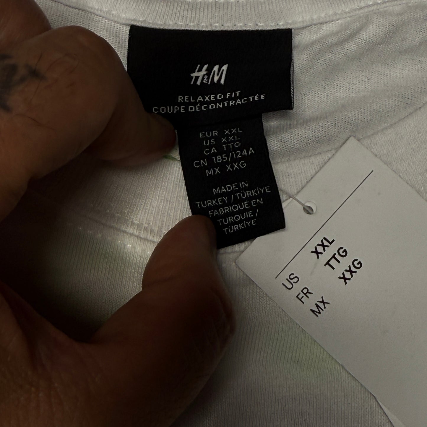 NWT H&M Loose Fit Printed Tee White