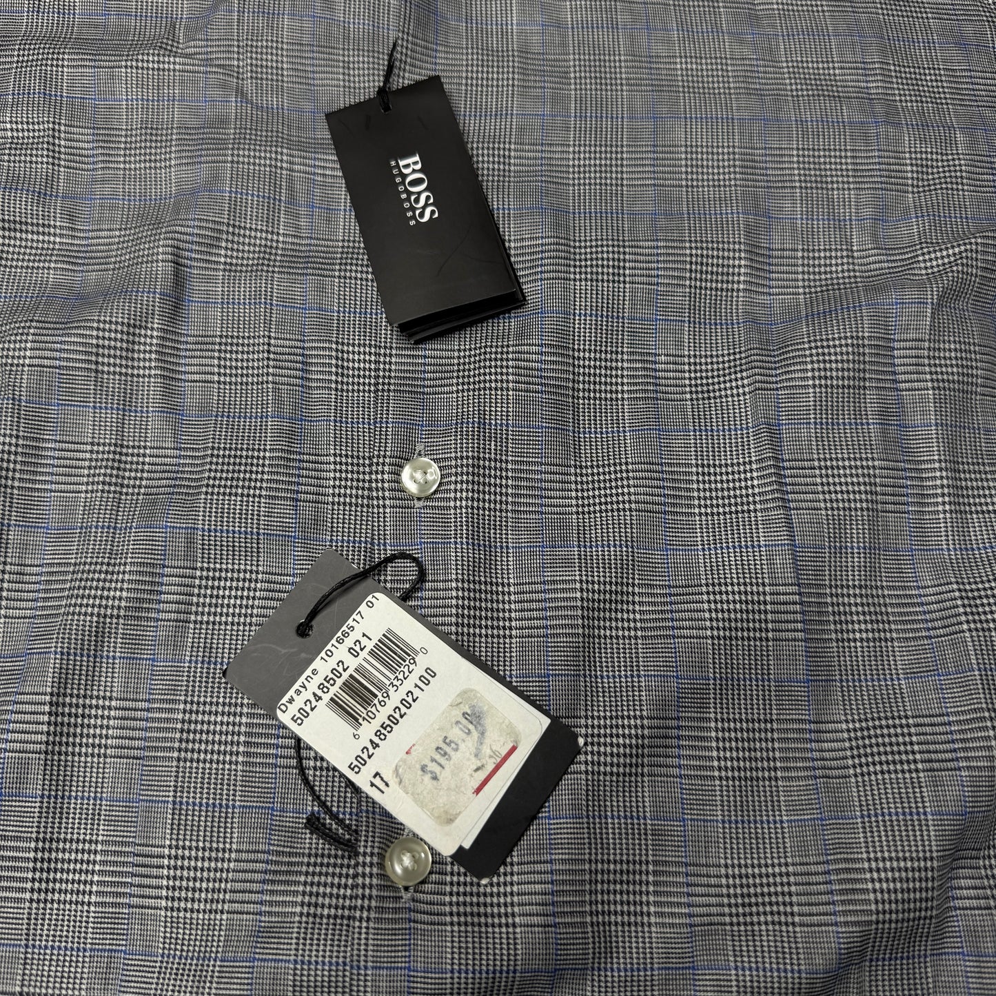 NWT Hugo Boss Dwayne Slim fit Button Down 43R17 Neck XL