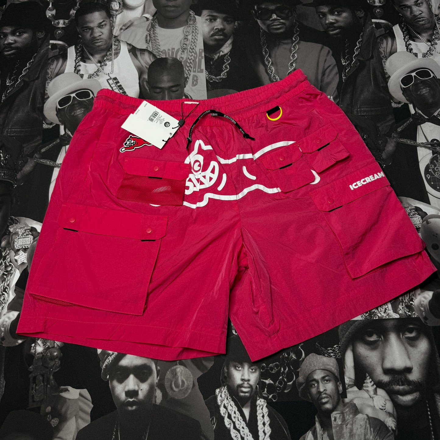 NWT Ice Cream Mint Utility Cargo Short Pink Azelia 2XL Billionaire Boys Club
