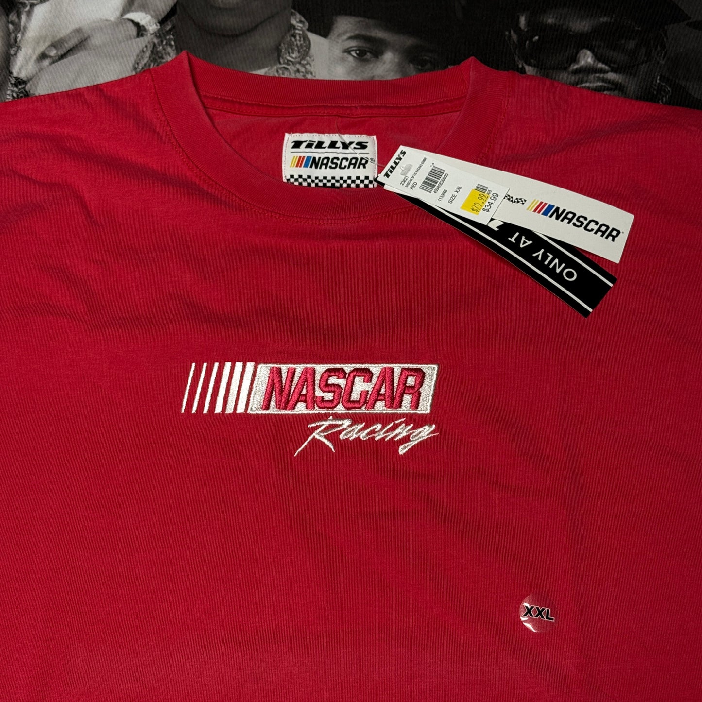 NWT TILLYS x NASCAR Racing Embroidered Mens Boxy Tee Red Size XXL Exclusive