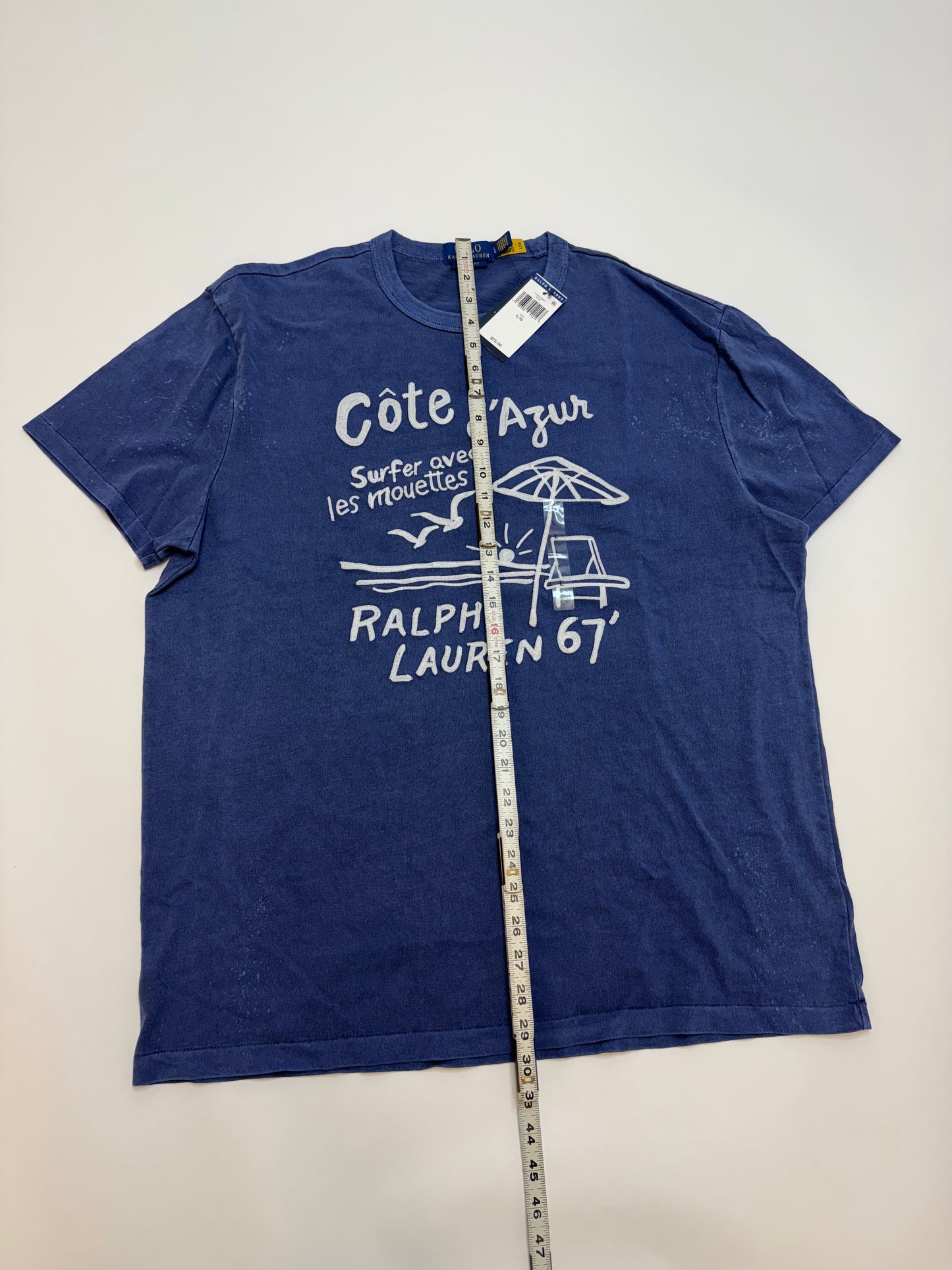 NWT Polo Ralph Lauren Classic Fit Embroidered Jersey T-Shirt Large Blue