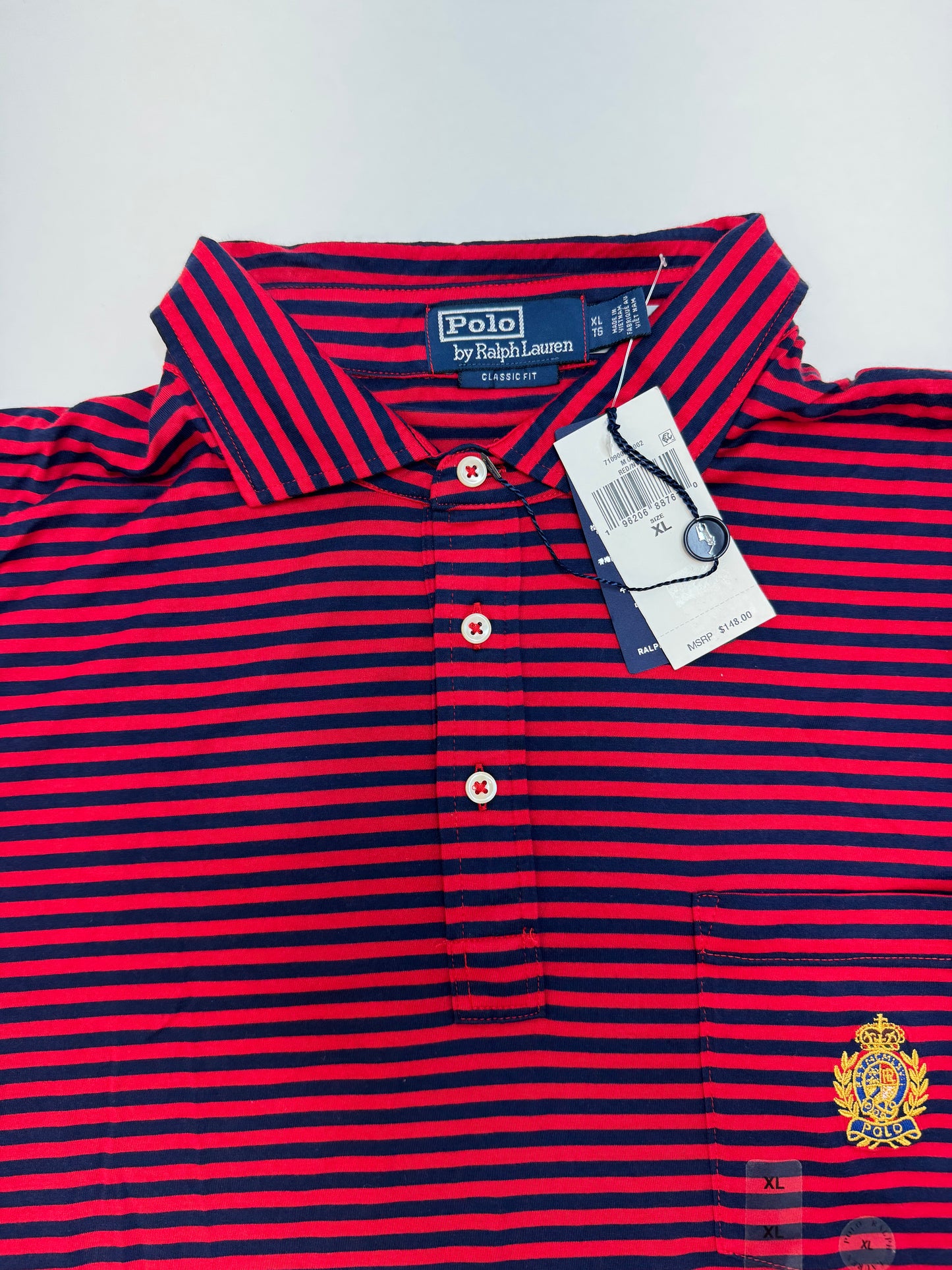 NWT Polo Ralph Lauren Classic Fit Polo Crest Lisle Shirt Red XL MPN 196206887610