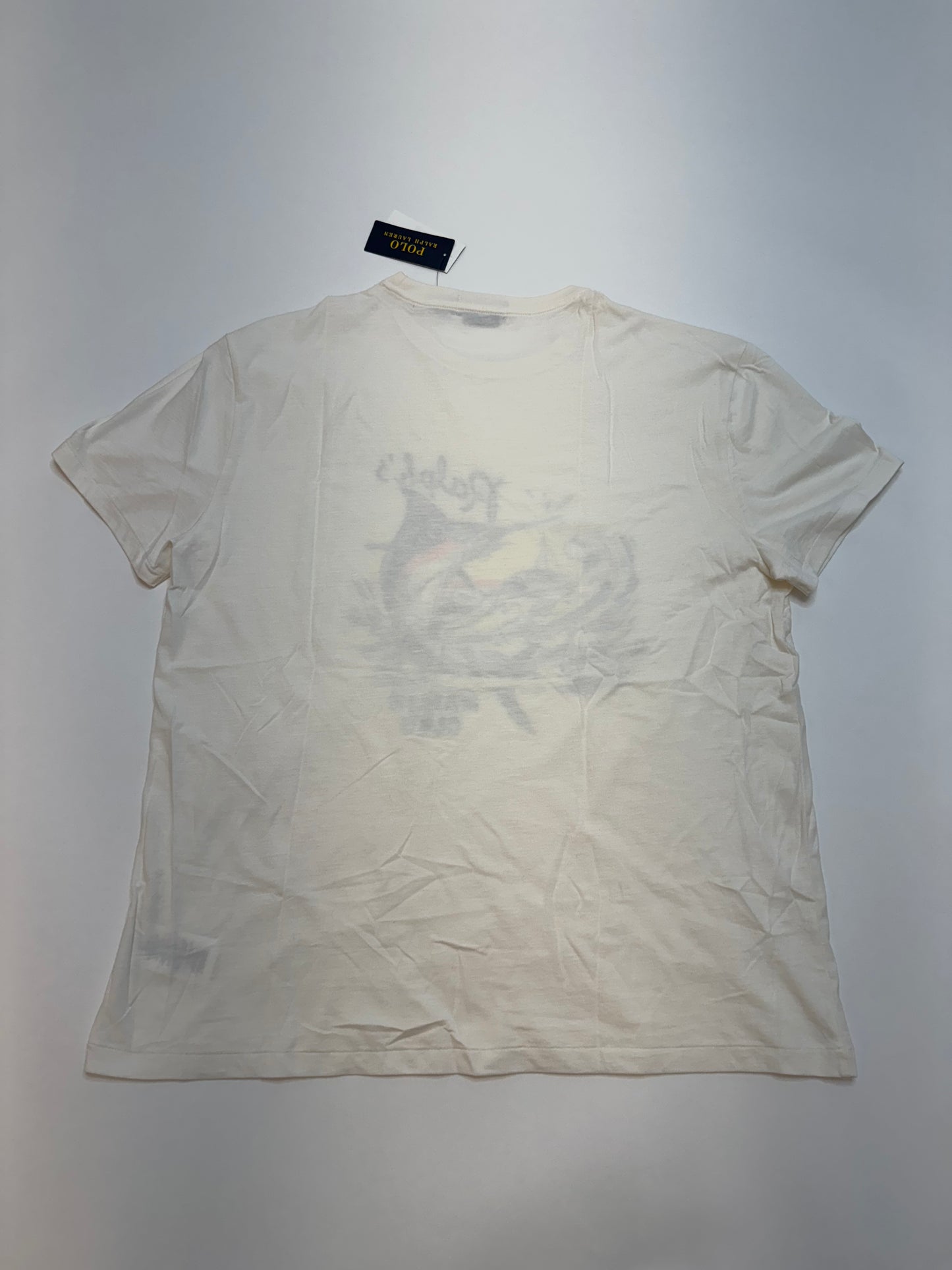 NWT Polo Ralph Lauren Classic Fit Slub Jersey Graphic T-Shirt Large White