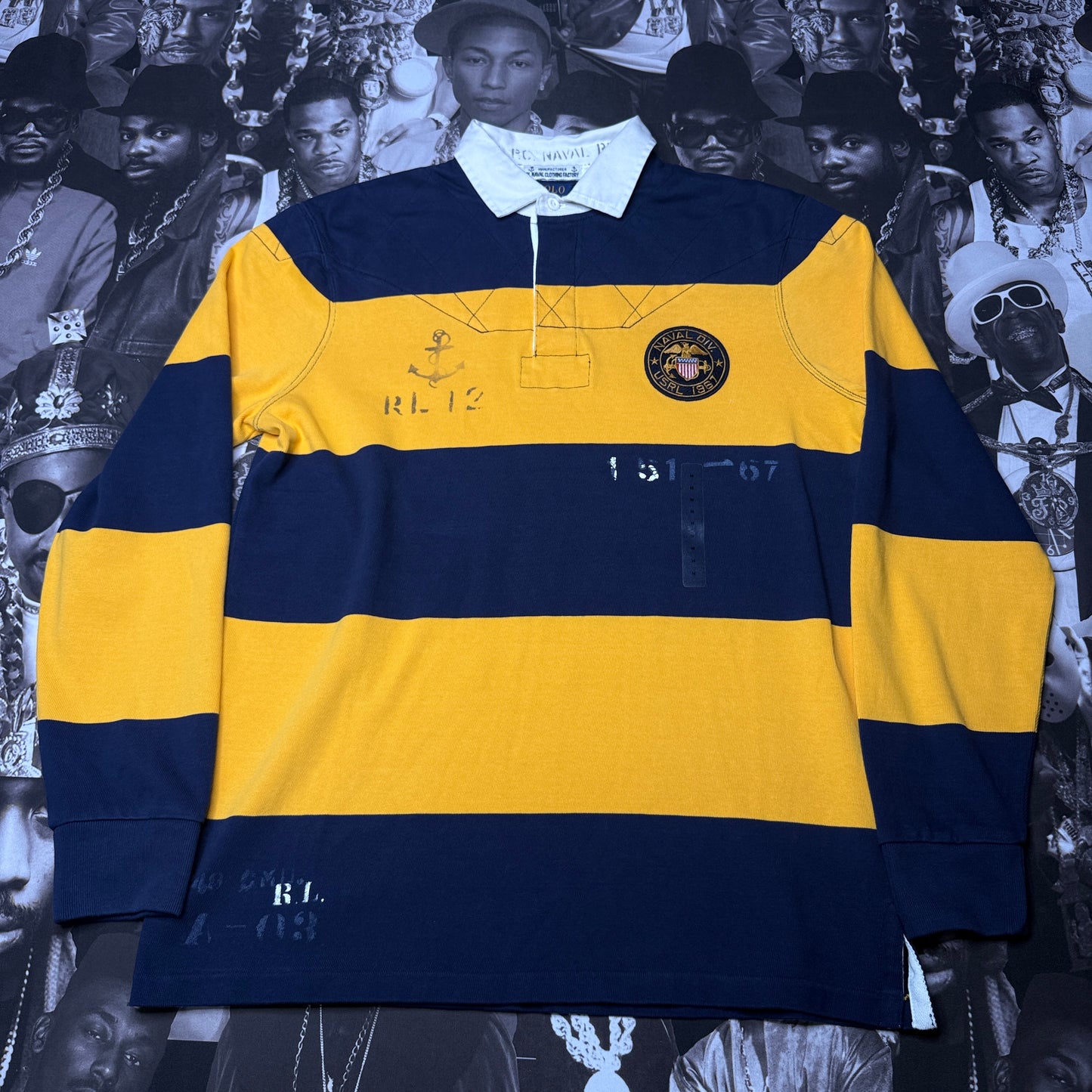 NWT Polo Ralph Lauren Classic Fit Striped Jersey Rugby Shirt Medium