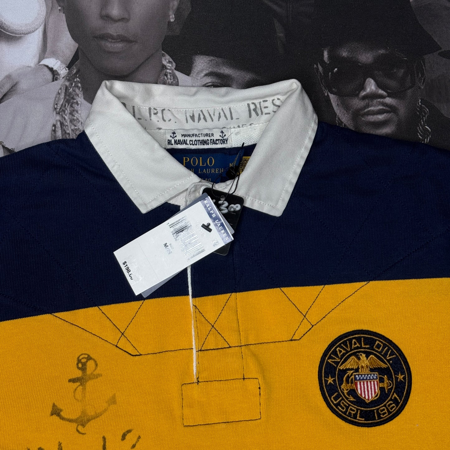 NWT Polo Ralph Lauren Classic Fit Striped Jersey Rugby Shirt Medium