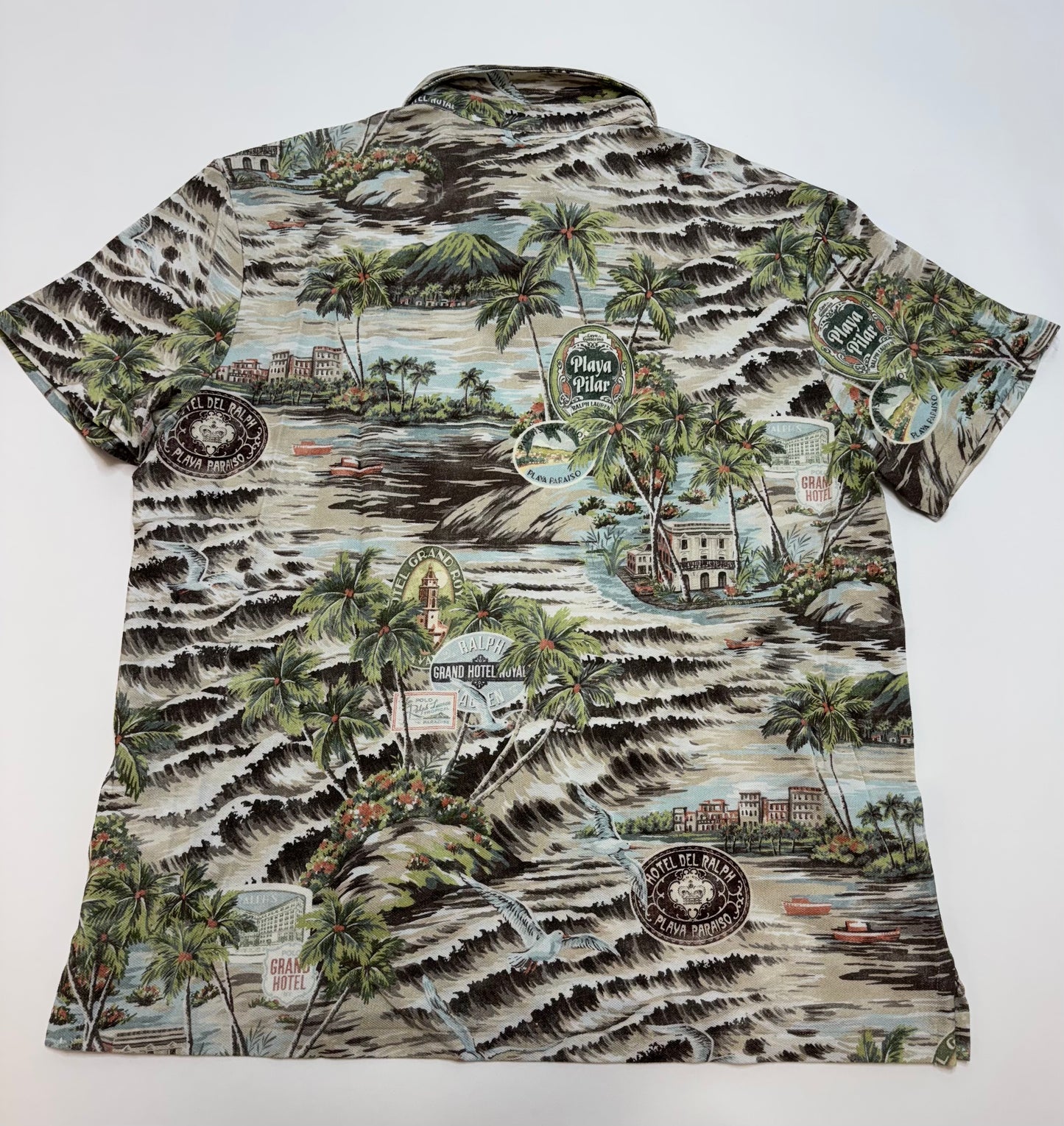 NWT Polo Ralph Lauren Custom Slim Fit Printed Mesh Polo Shirt XL Multi-Colored
