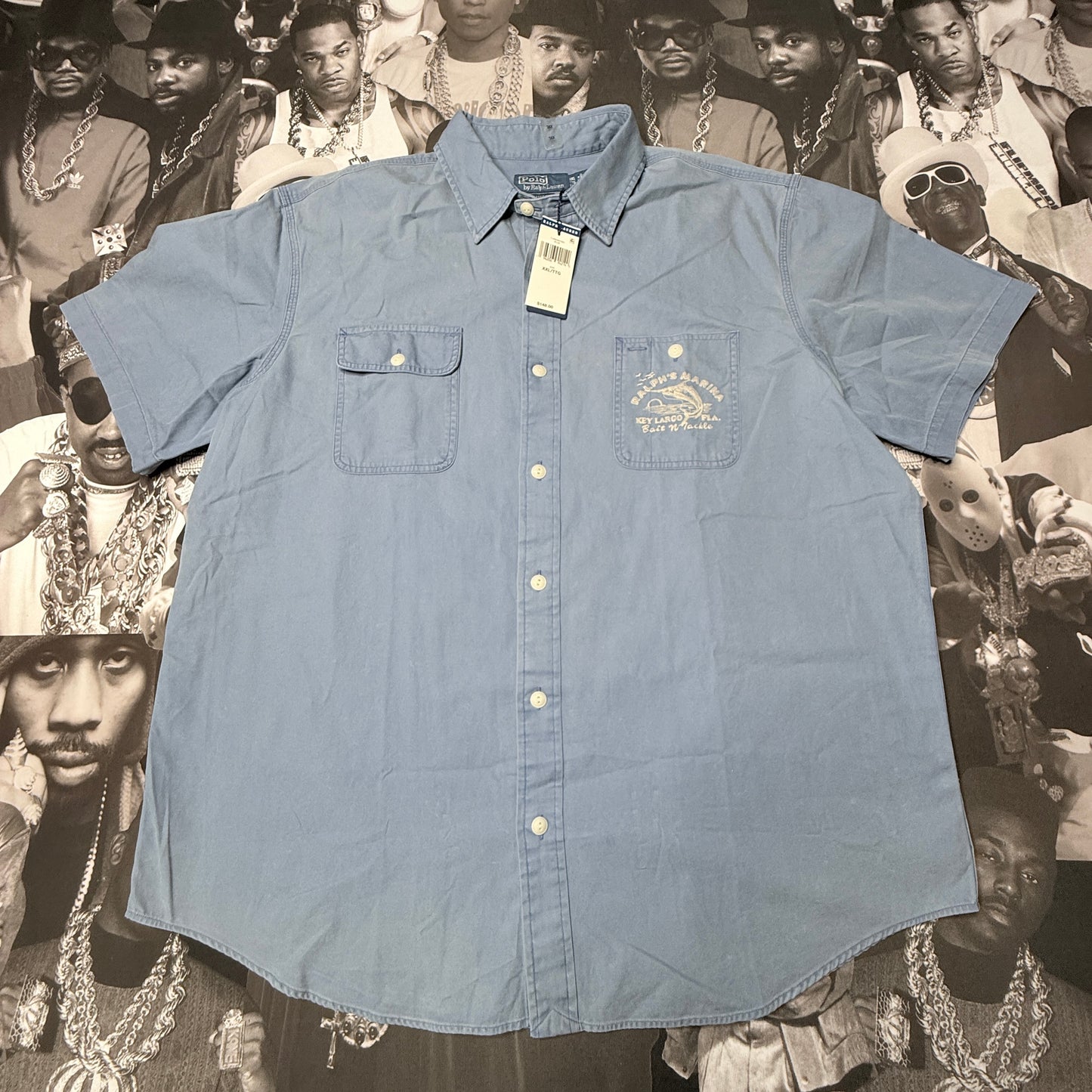 NWT Polo Ralph Lauren Kay Largo Marina Work shirt Short Sleeve Size XXL