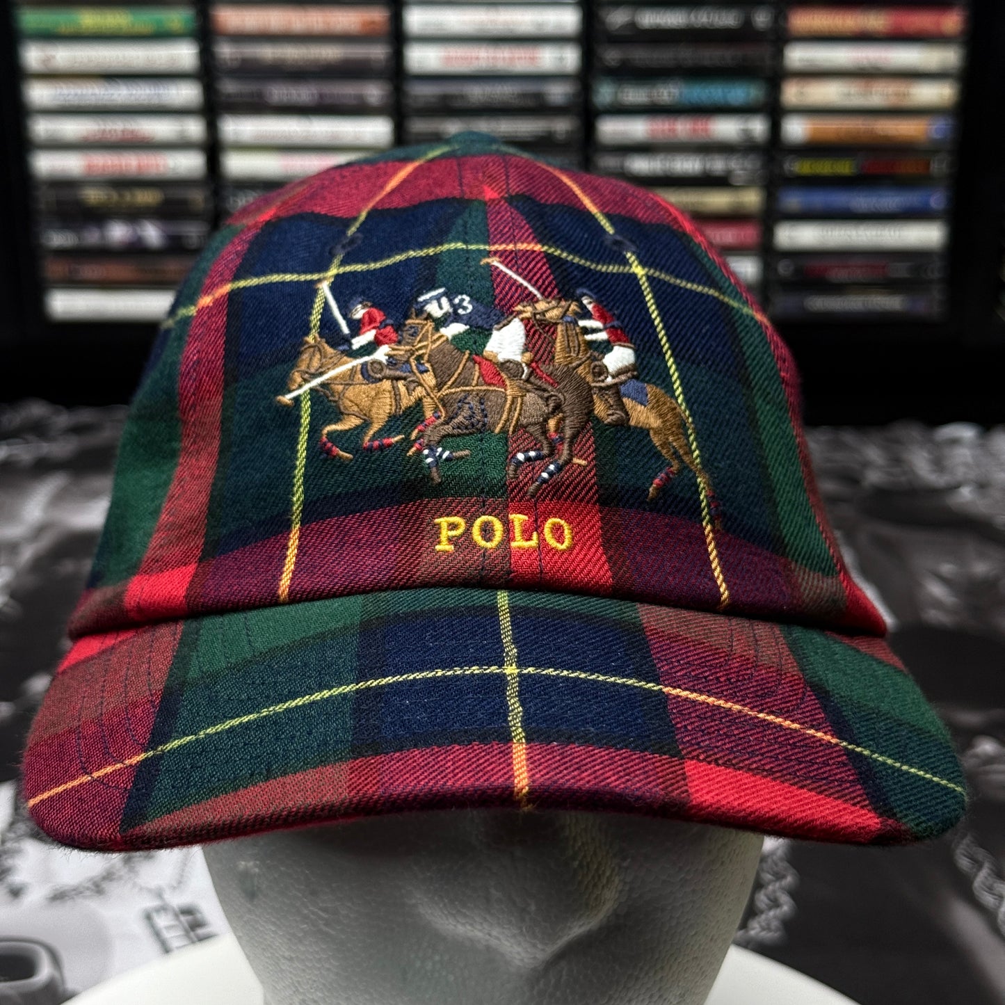 NWT Polo Ralph Lauren Men's Triple-Pony Plaid Flannel Ball Cap