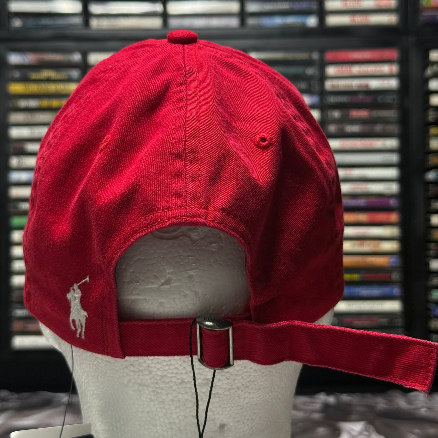 NWT Polo Ralph Lauren P-Wing Ball Cap One Size Red Cotton