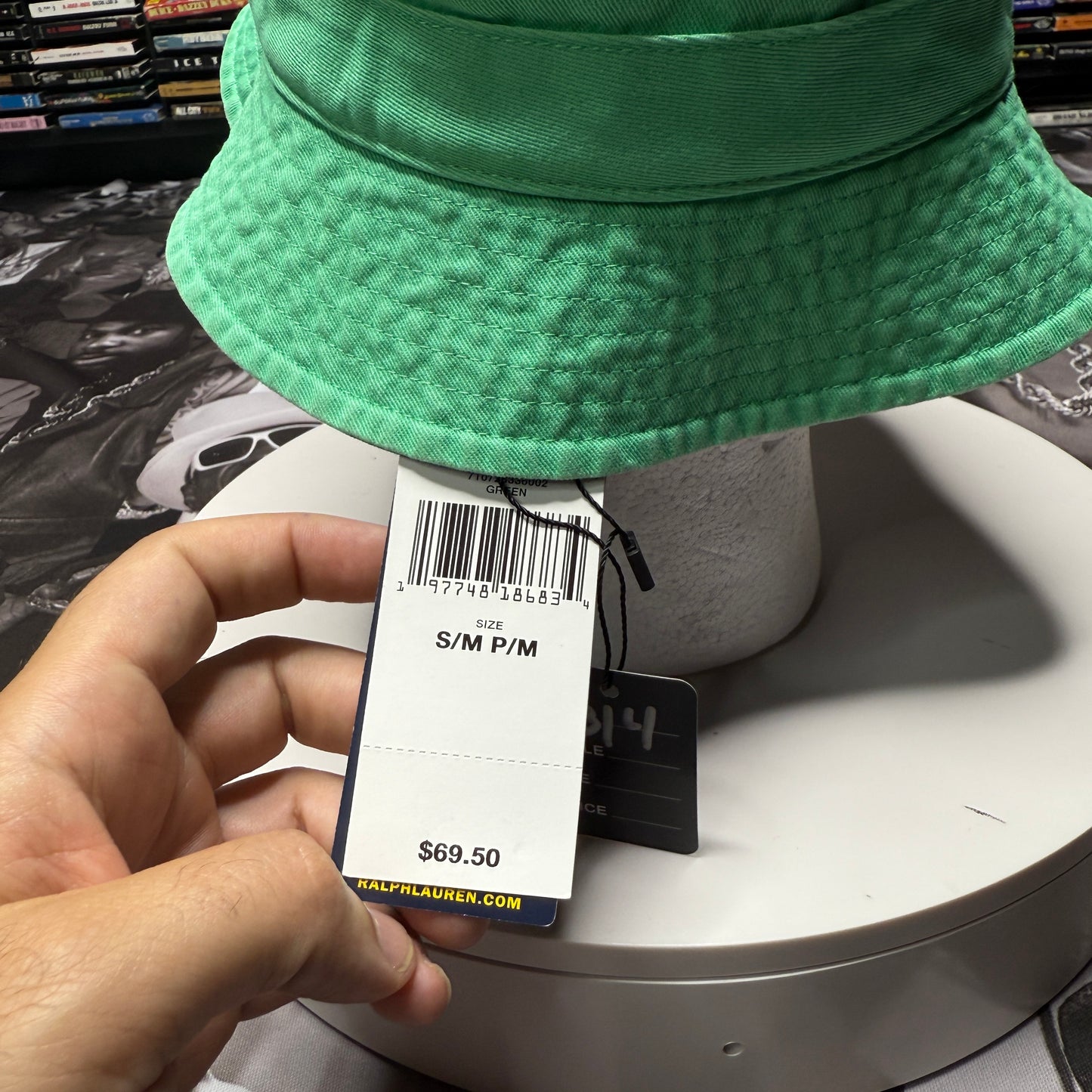 NWT Polo Ralph Lauren Polo Bear Twill Bucket Hat S/M