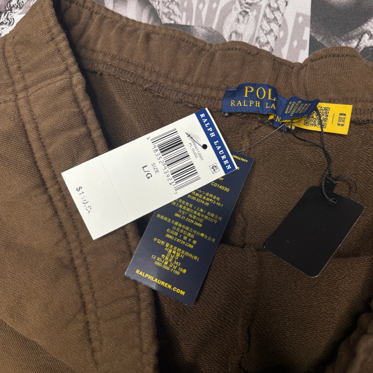 NWT Polo Ralph Lauren Russet Brown 6.5” Loopback Fleece Cotton Shorts Large