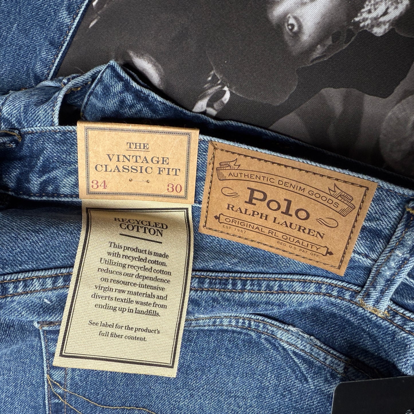 NWT Polo Ralph Lauren The Vintage Classic Fit Full Length Straight Denim Jeans