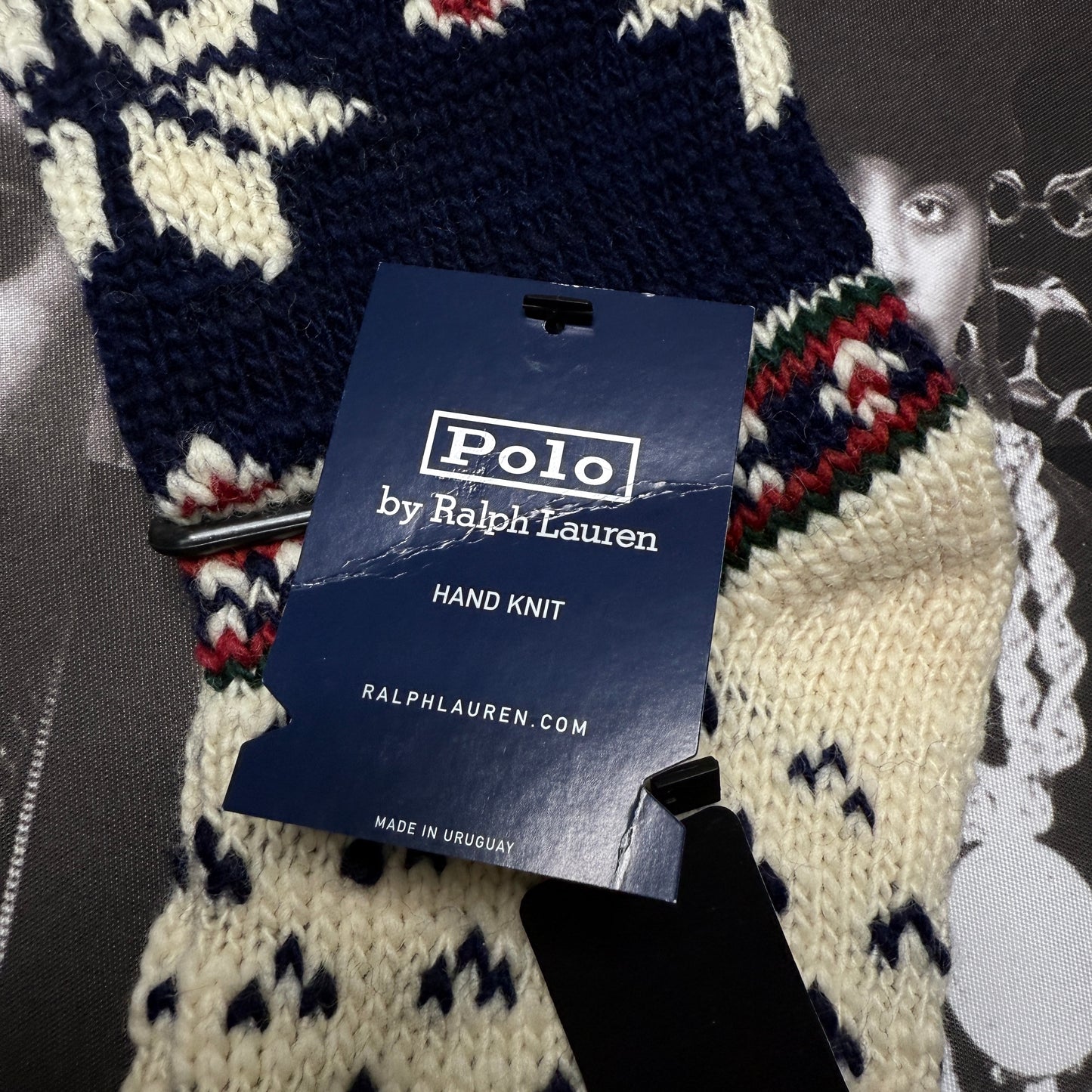 NWT Rare Polo Ralph Lauren Hand Knit Wool Sock $225 MSRP Size Large