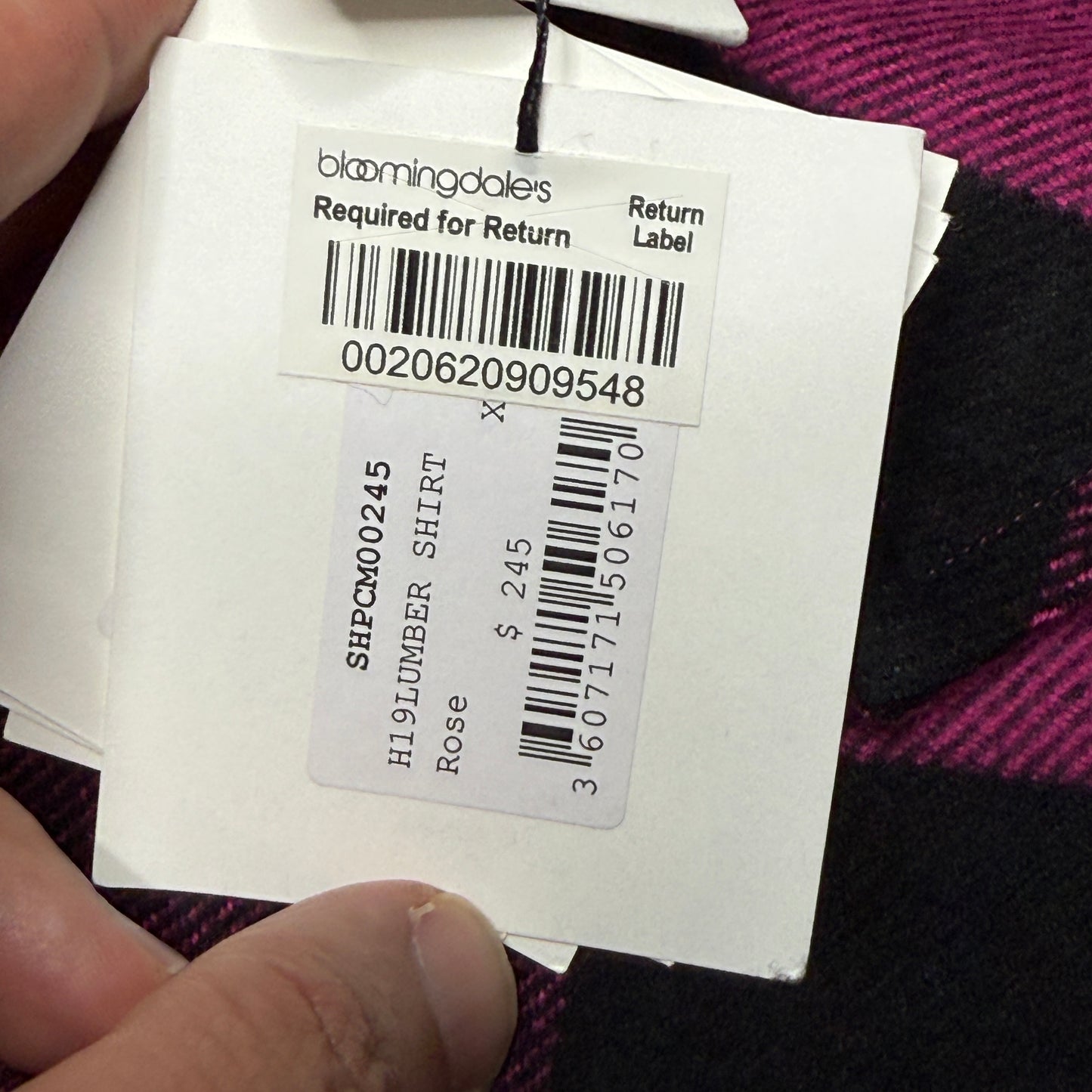 NWT Sandro Paris Lumber Shirt Rose XL