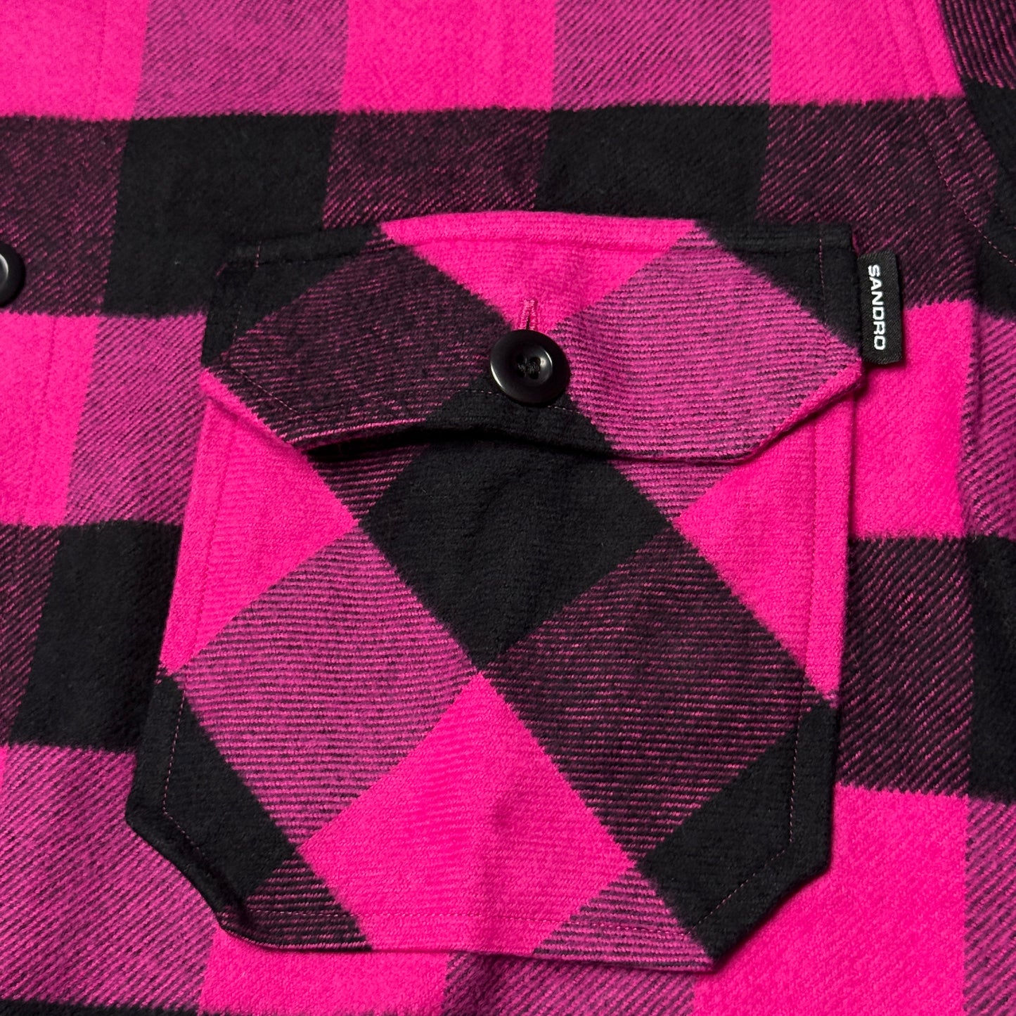 NWT Sandro Paris Lumber Shirt Rose XL