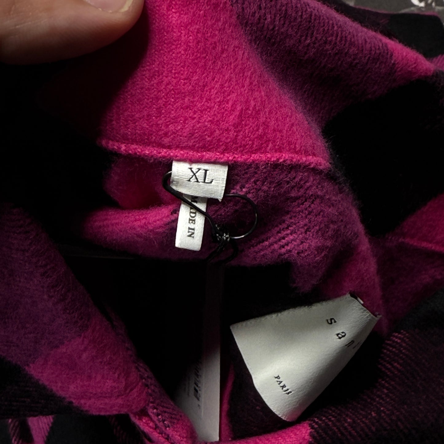 NWT Sandro Paris Lumber Shirt Rose XL