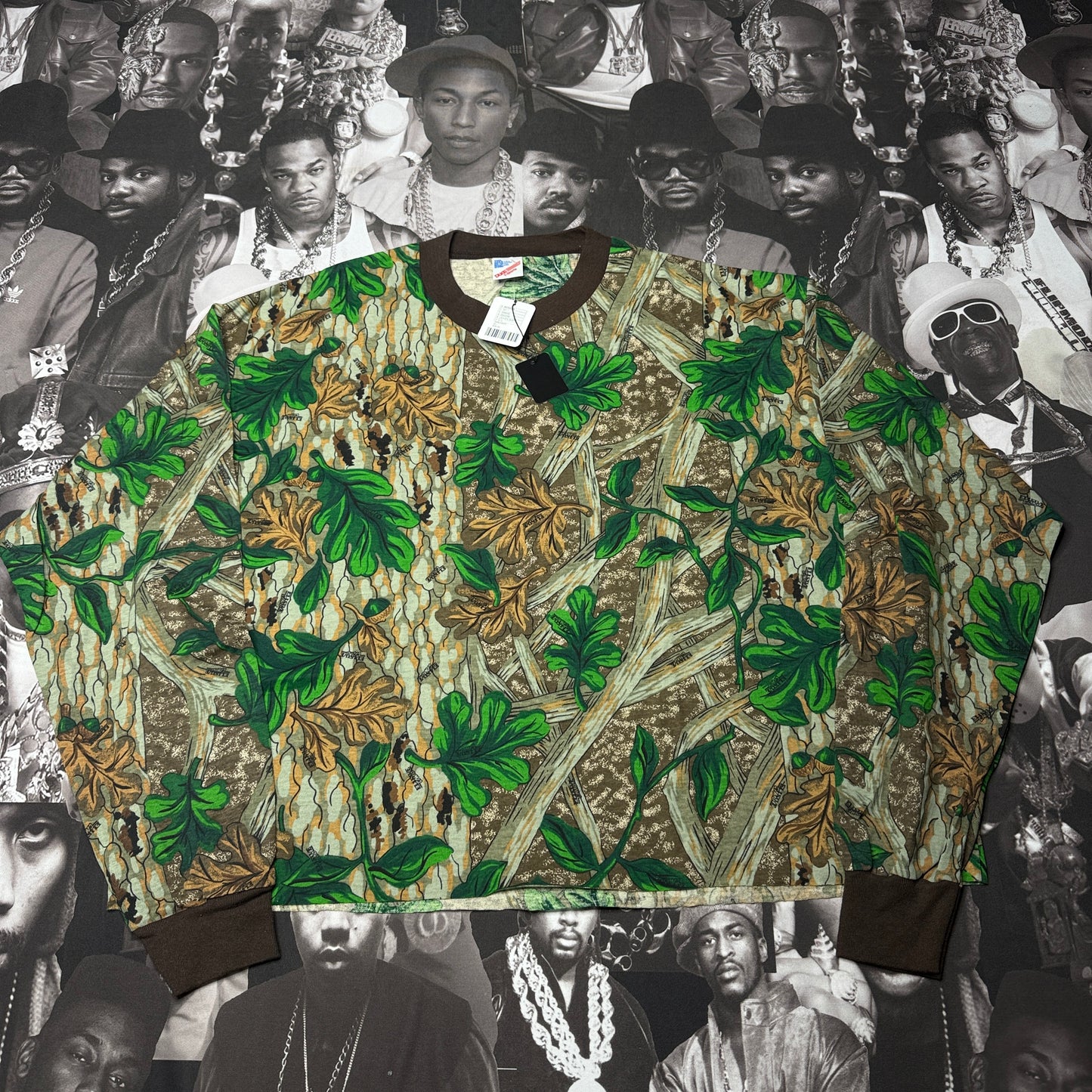 NWT Vintage By UO Leaf Camo Long Sleeve Tee