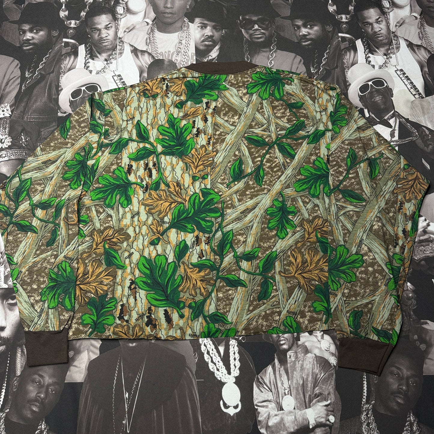 NWT Vintage By UO Leaf Camo Long Sleeve Tee