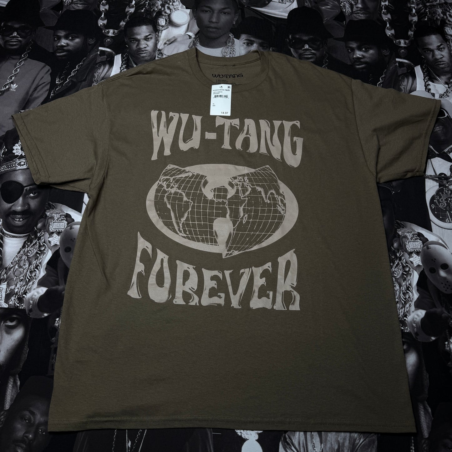 NWT Wu-Tang Forever Graphic Tee Brown SZ XL