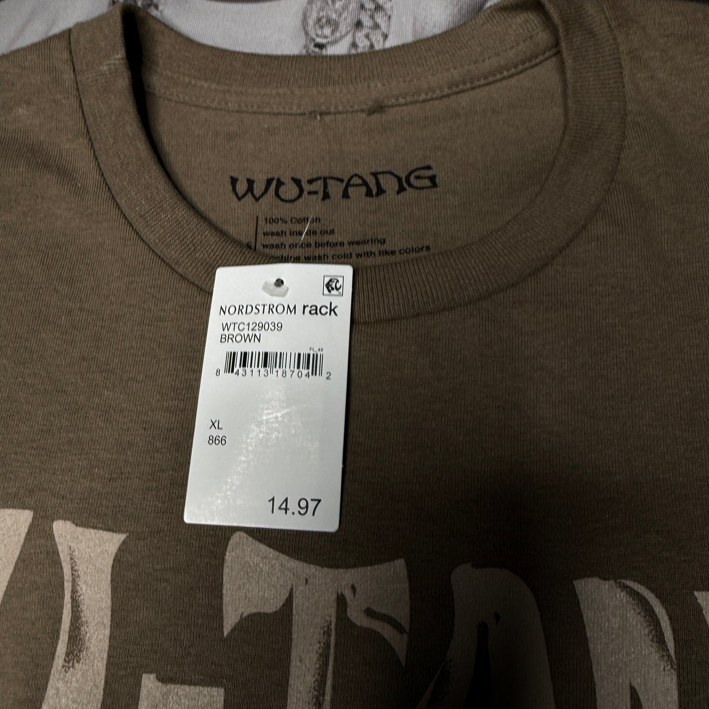 NWT Wu-Tang Forever Graphic Tee Brown SZ XL