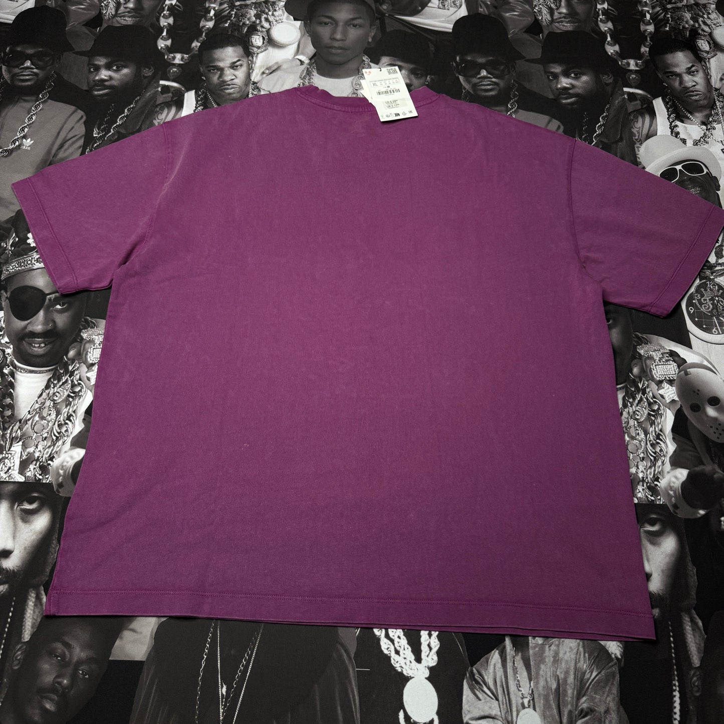 NWT Zara Regular Fit Heavyweight Cotton Tee Fuchsia XL