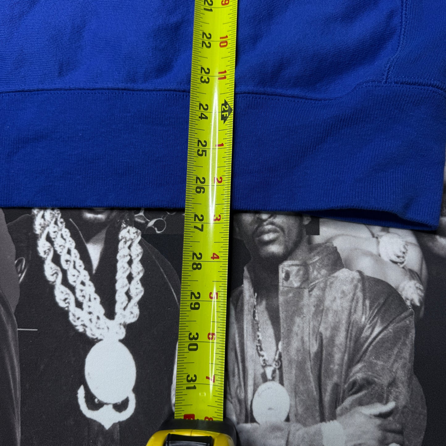 Naughty By Nature x Champion Embroidered Patch Hoodie Blue sz XL