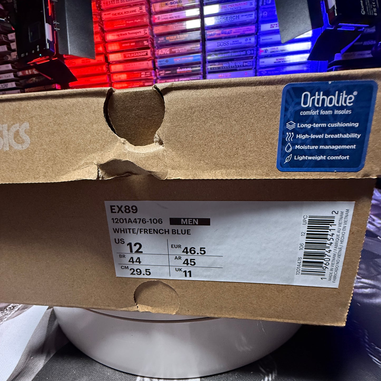 New Asics EX89 White/Green Size 12