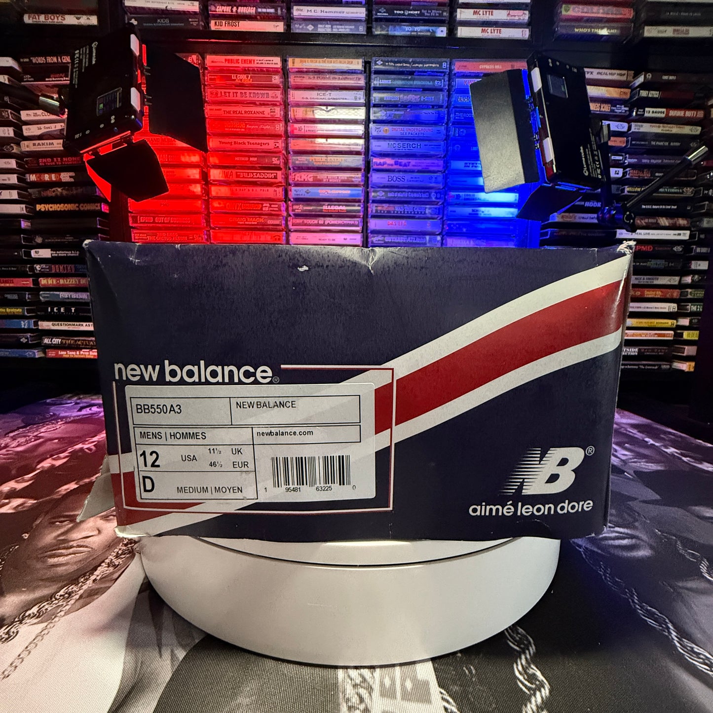 New New Balance 550 Aimé Leon Dore White Navy Red BB50A3 Size 12