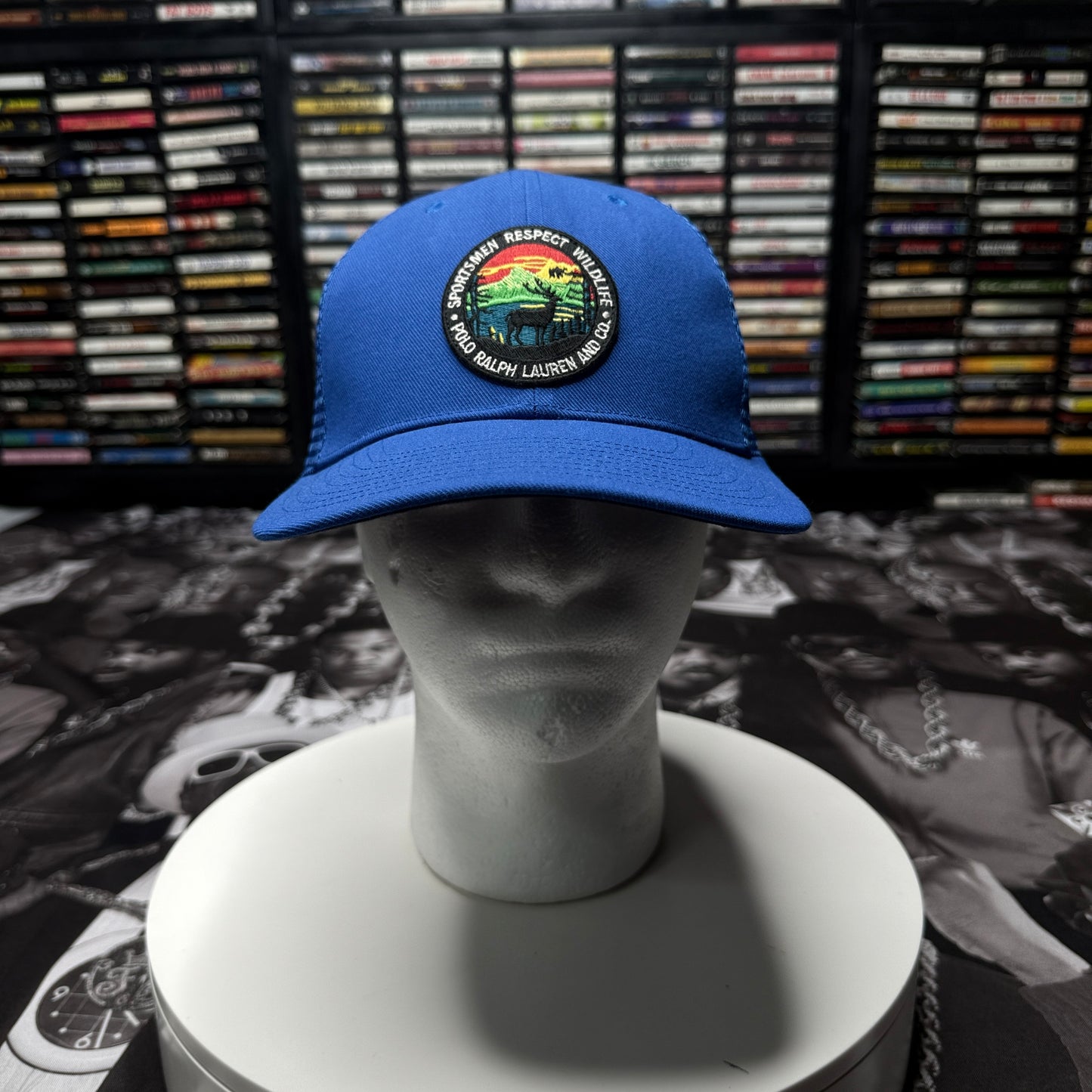 NWT Polo Ralph Lauren Sportsman Respect Wildlife Patch Trucker Hat Cap Outdoors Blue