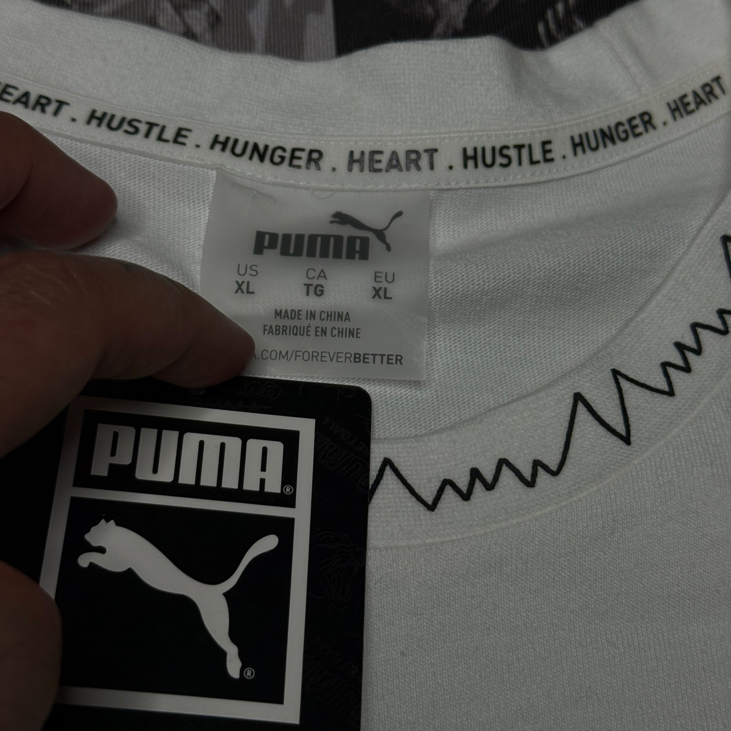 New With Tags Puma Basketball Teeth Men's Tee SZ XL White