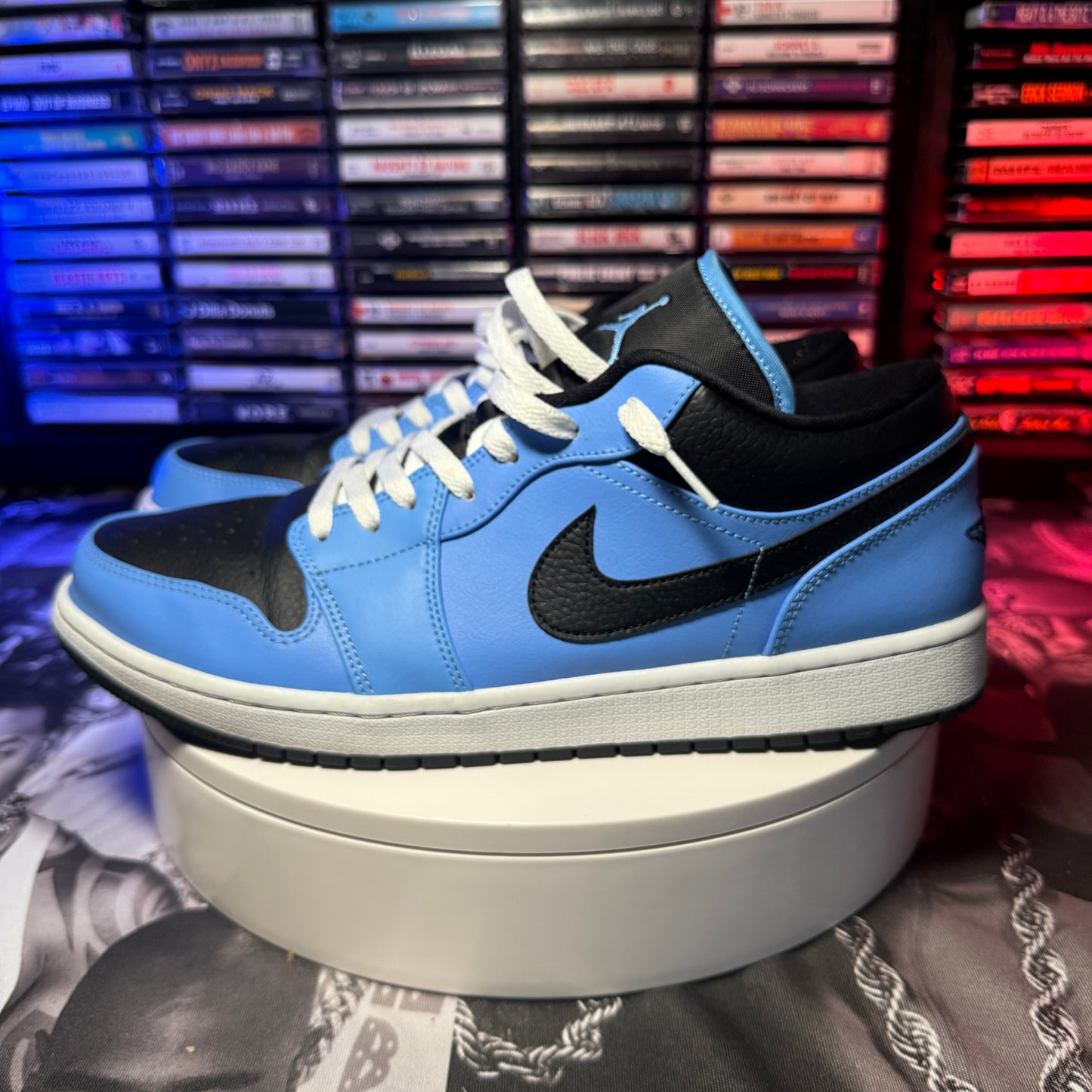 Nike Air Jordan 1 Retro Low University Blue/Black-White sz 13 553558-403
